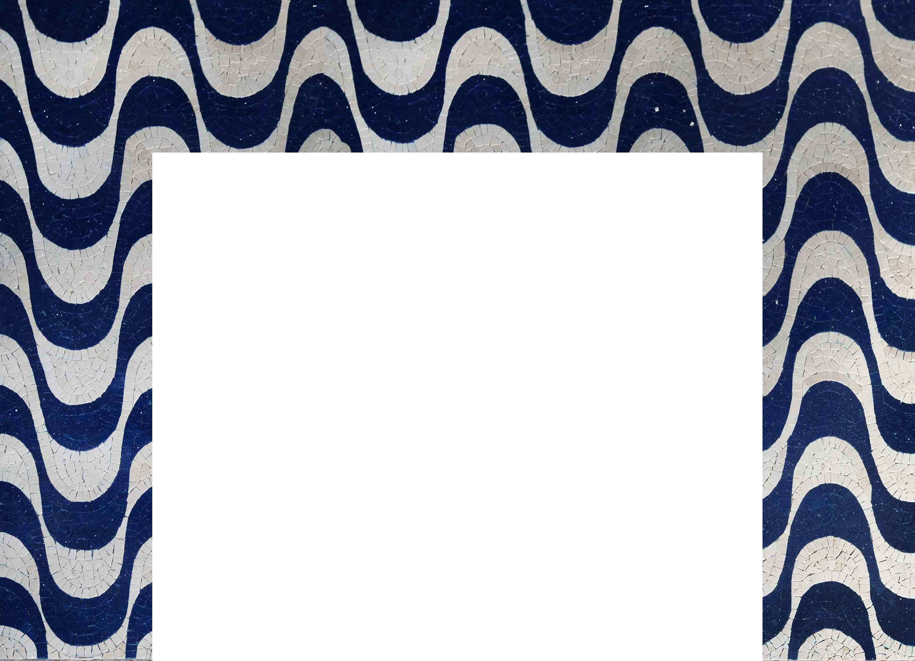 Wavy Pattern - Marble Mosaic Wall Geometric Stone Art - Mesh Backing - Image 3