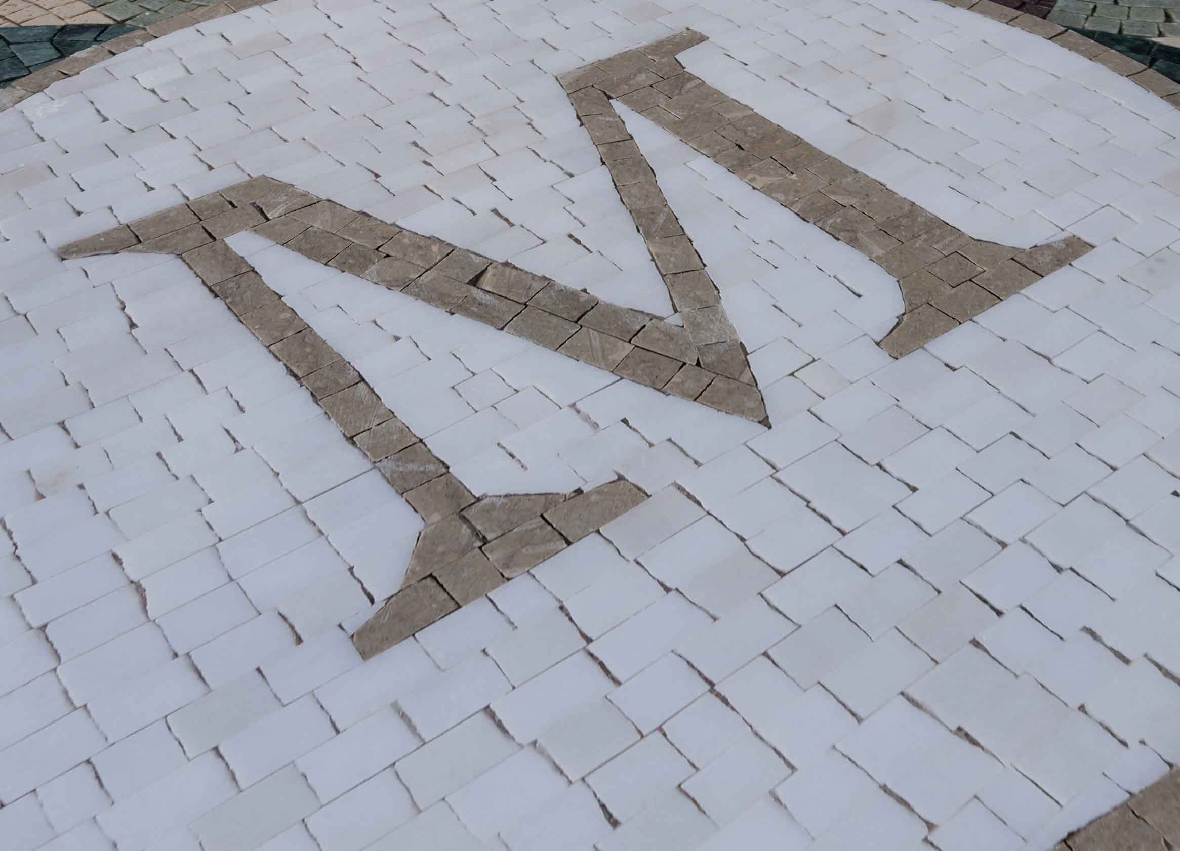 Initial - Marble Abstract Mosaic - Mesh Backing - Image 2