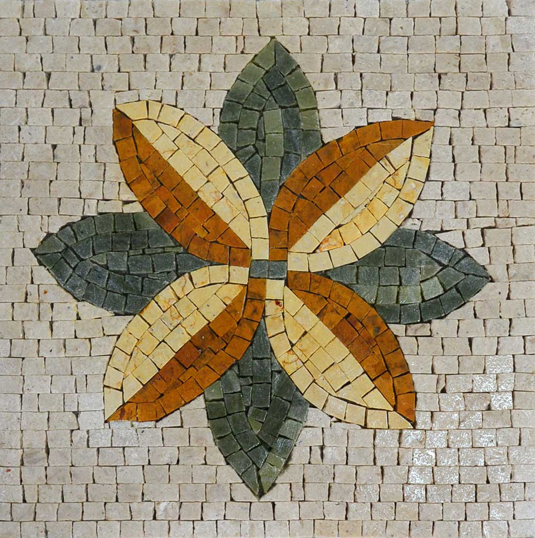 Geometric Starburst Floral Pattern - Mosaic Kit - Mesh Backing - Image 5