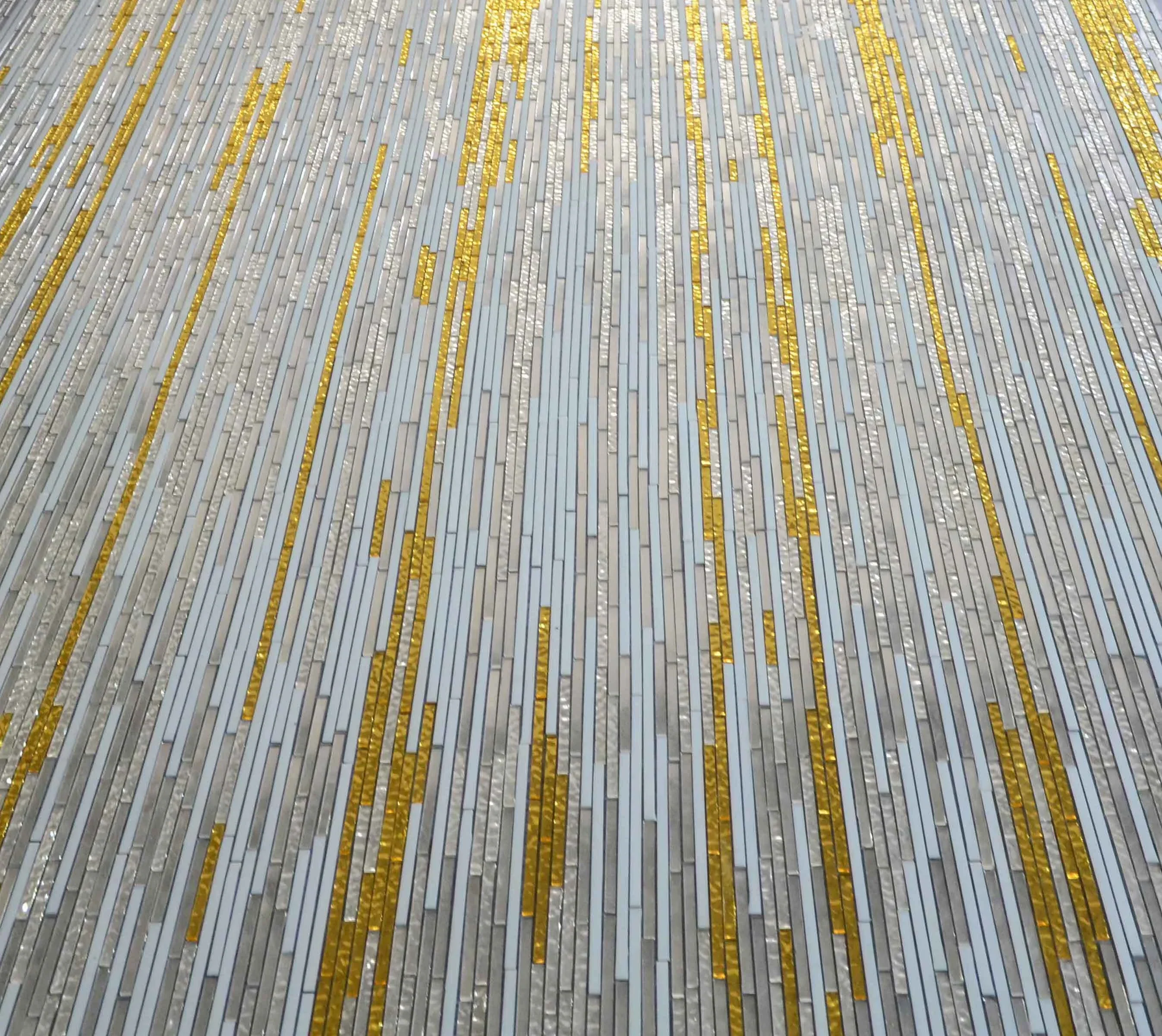 Vertical Linear Geometric - Glass Backsplash Mosaic Tile Designs Abstract - Mesh Backing - Image 2