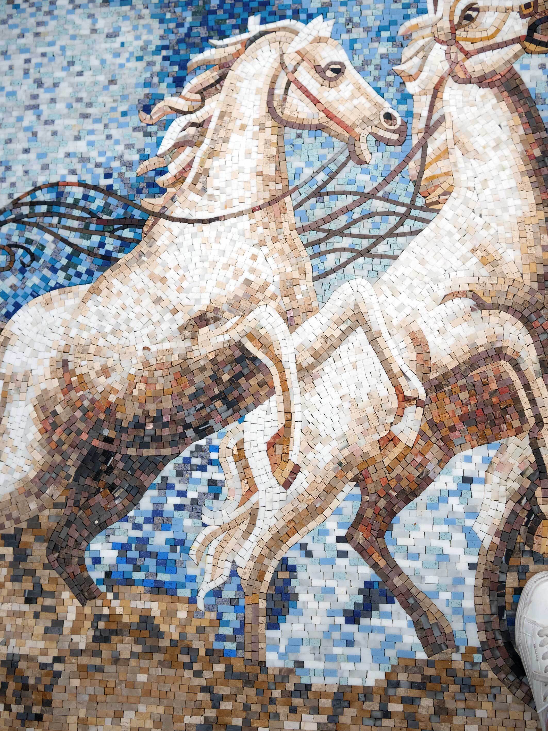 Apollo Chariot - Mosaic Roman God The Sun - Mesh Backing - Image 3