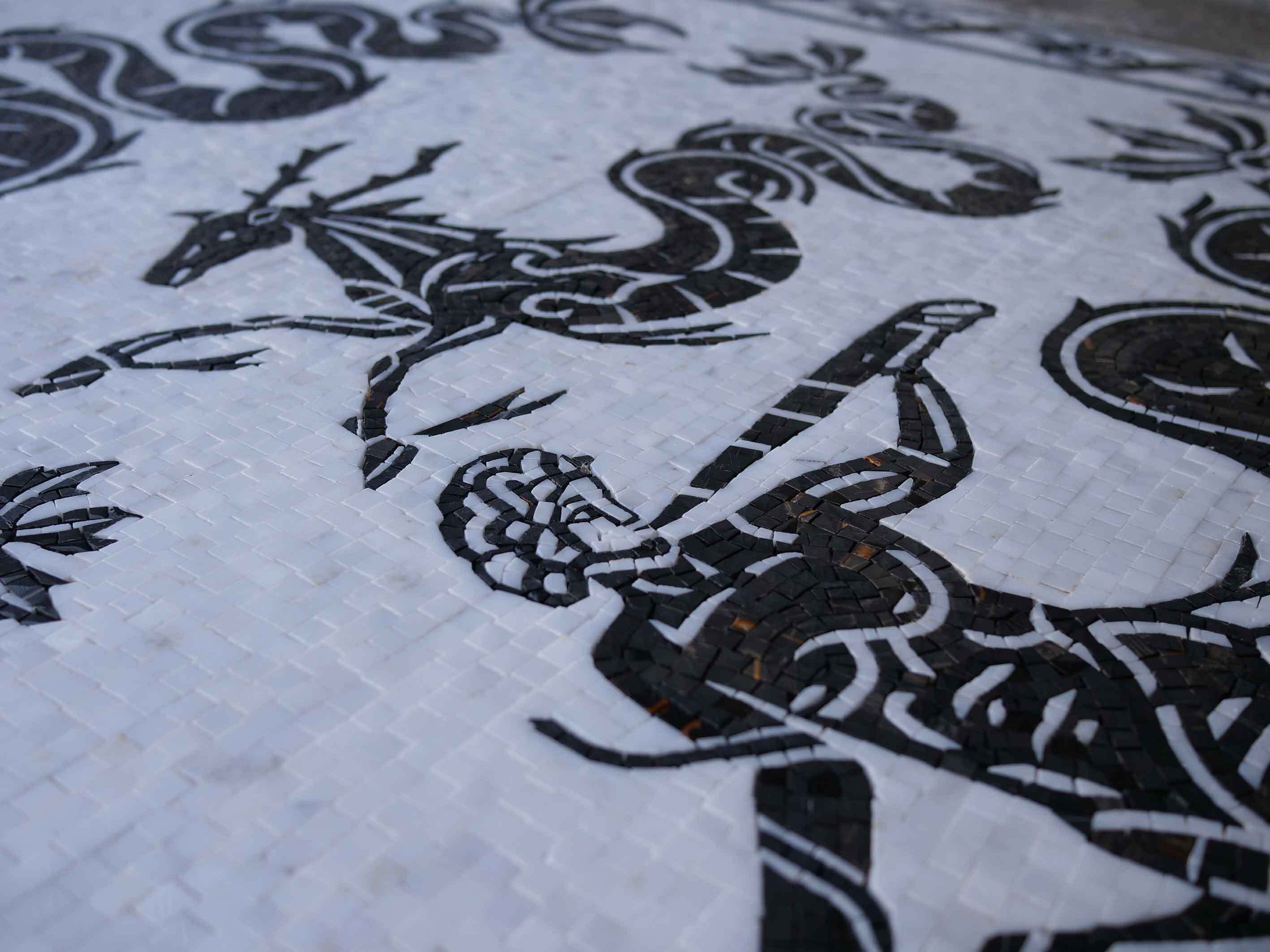 Mythological Creatures - Mosaic Paintings Artwork - Mesh Backing - Image 2