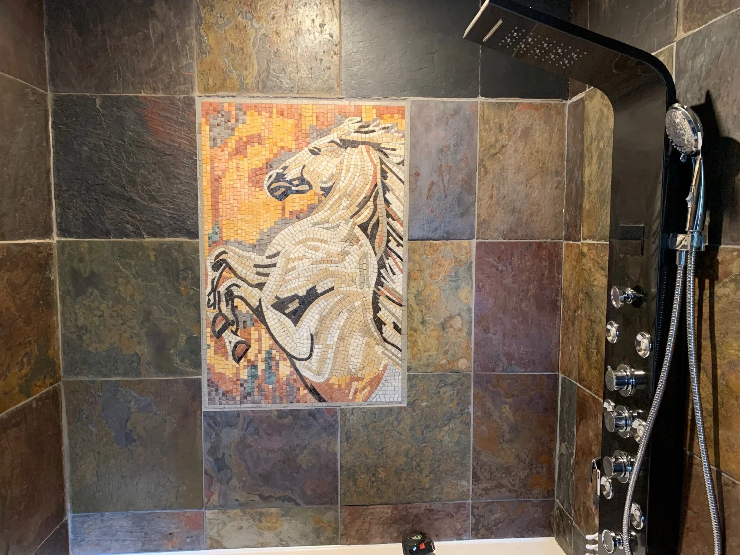 Enriched Horse - Marble Mosaic Runaway Vibrant - Mesh Backing - Image 2