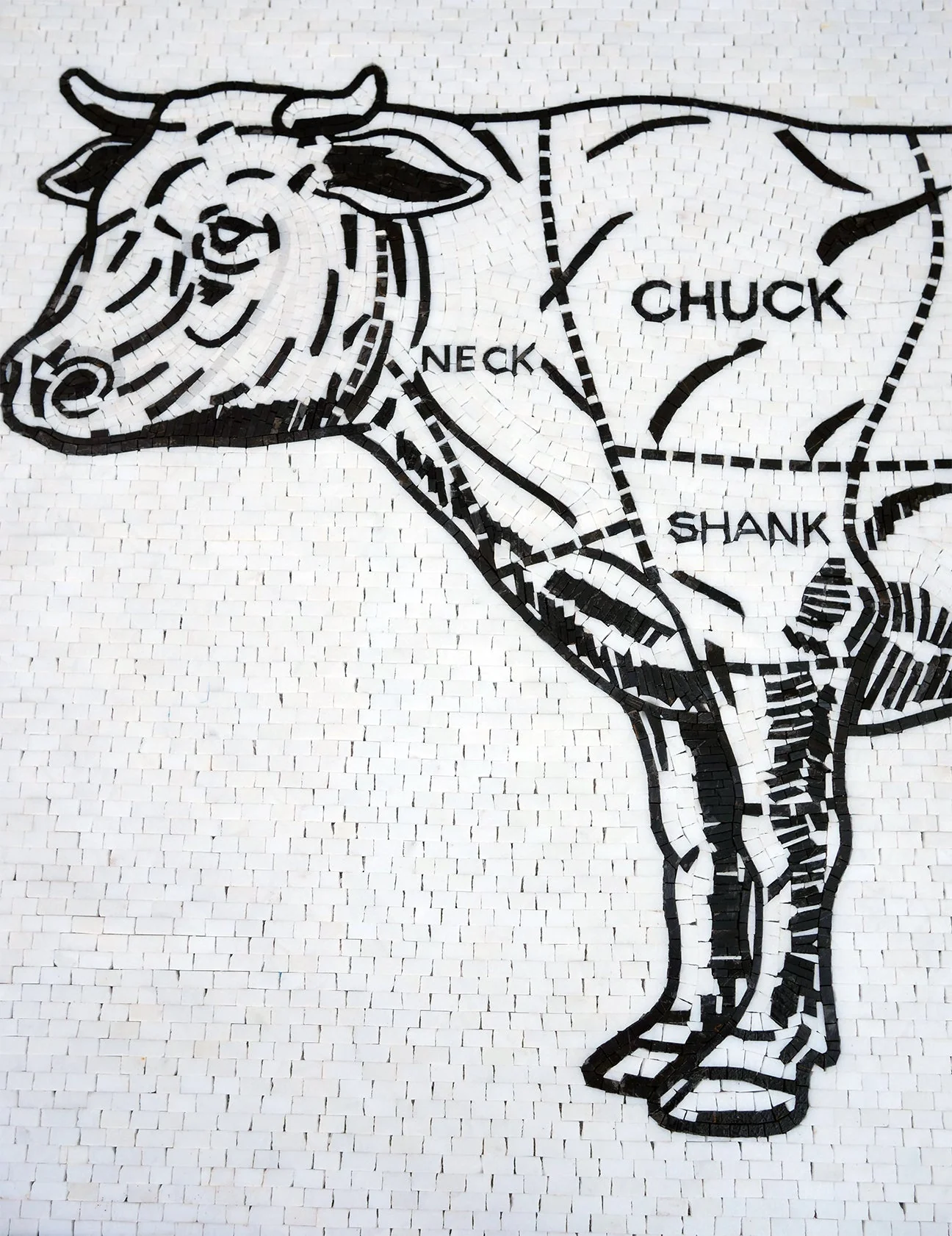 Butcher Guide - Mosaic Tile Artwork The Cut Above Rest - Mesh Backing - Image 2