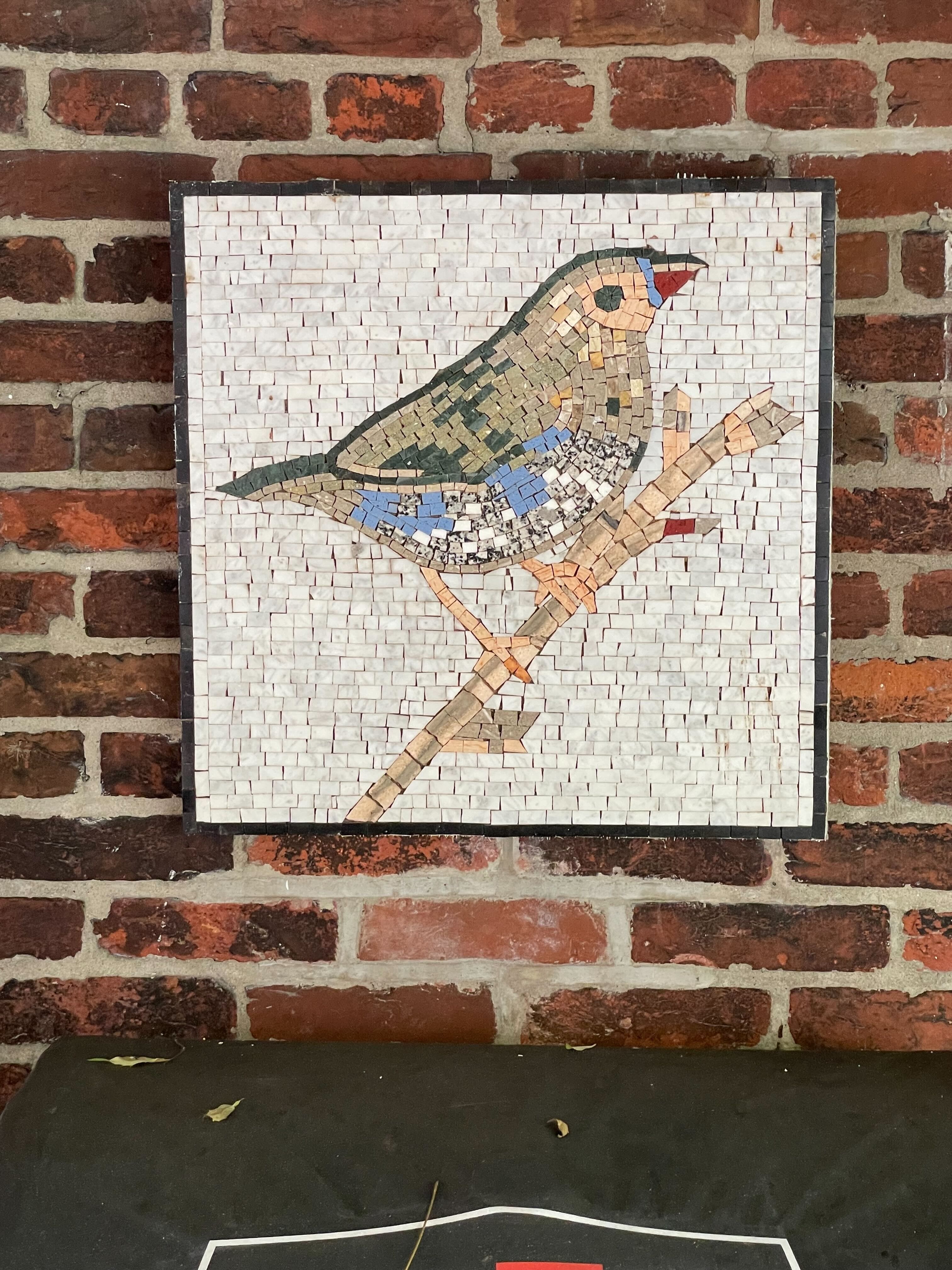 Mosaic Art For Sale - Cute Bird | Handcrafted Luxury Natural Stone - Image 2