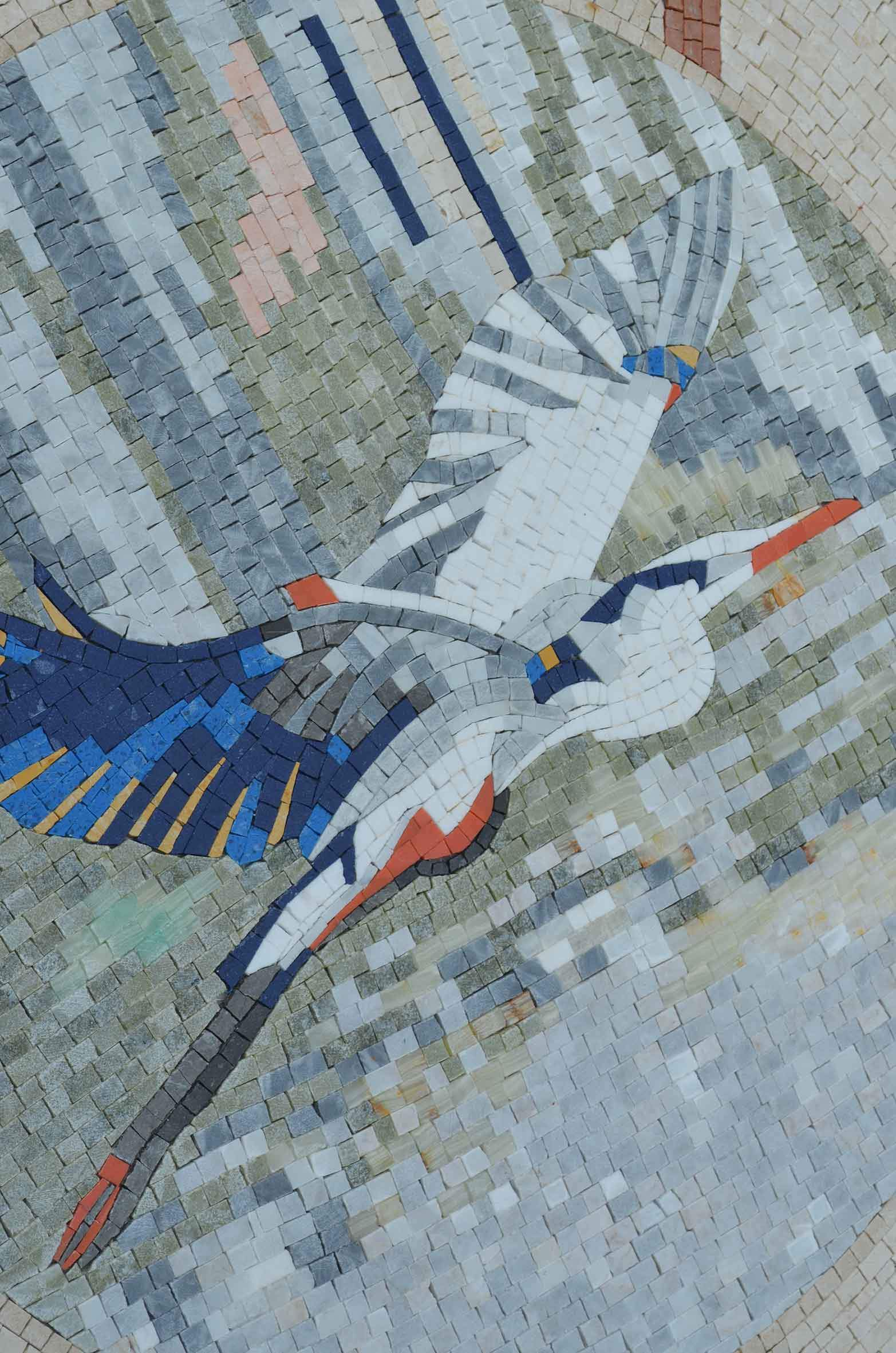 Flying Bird Compass - Interior Design Mosaic Designs - Mesh Backing - Image 2