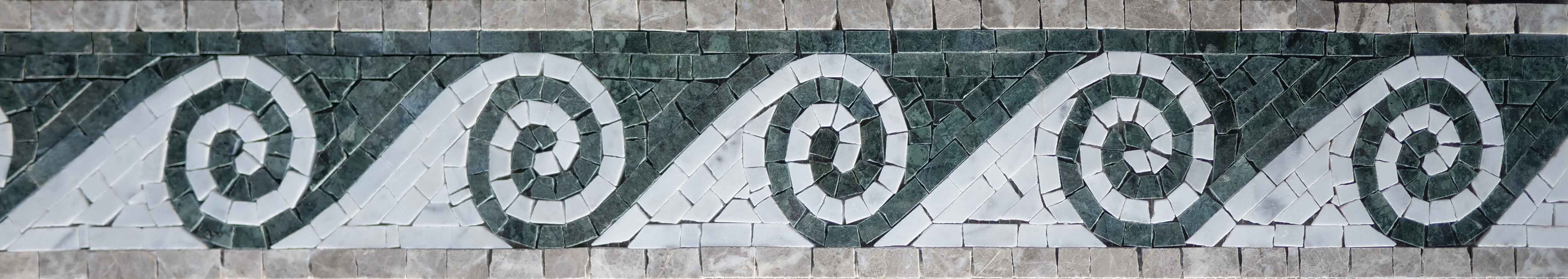 Swirling Wave Pattern - Mosaic Tile Patterns Simple - Mesh Backing