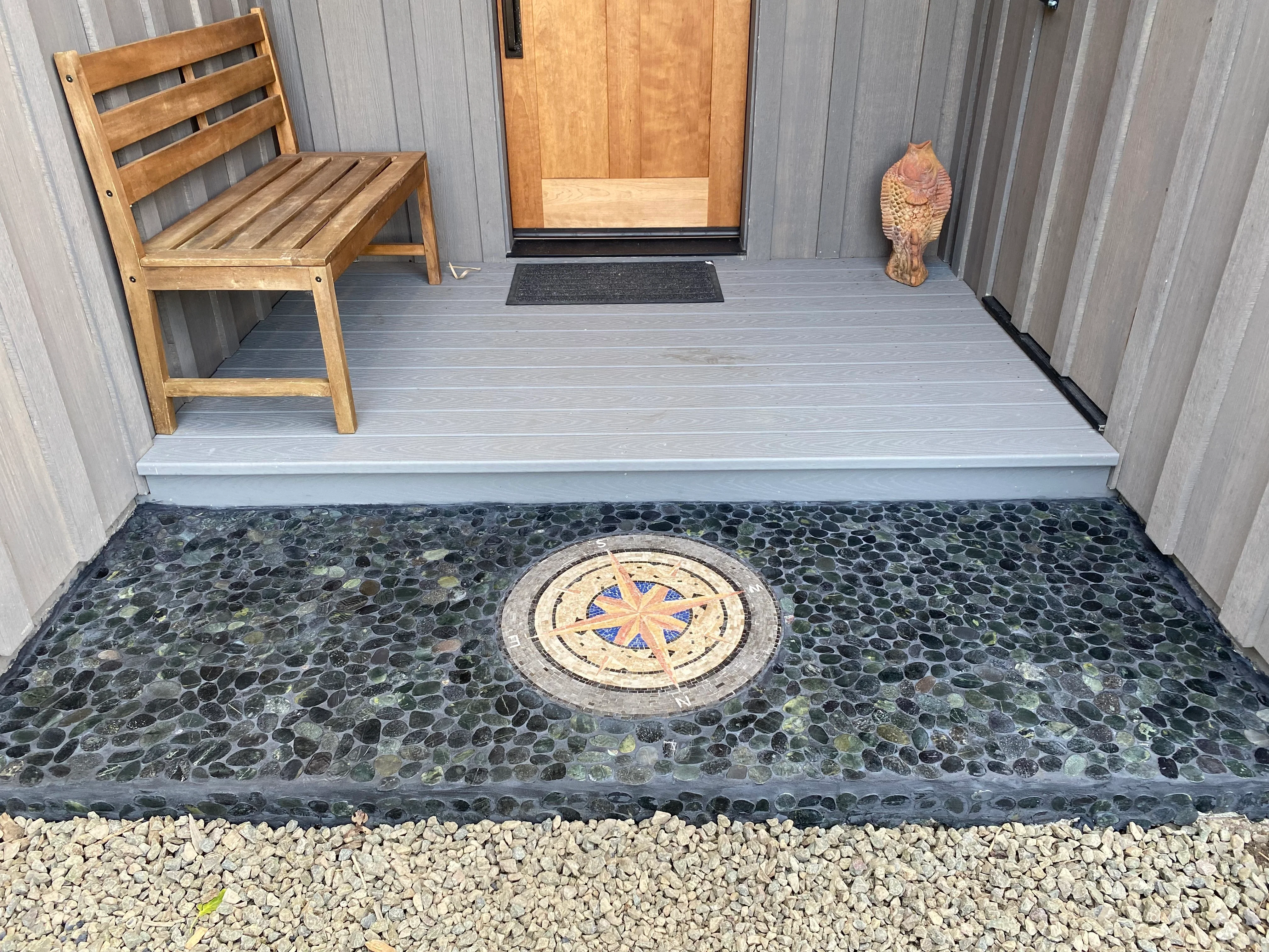 Compass Star Pattern - Marble Home Renovation Mosaic Medallion - Mesh Backing - Image 2