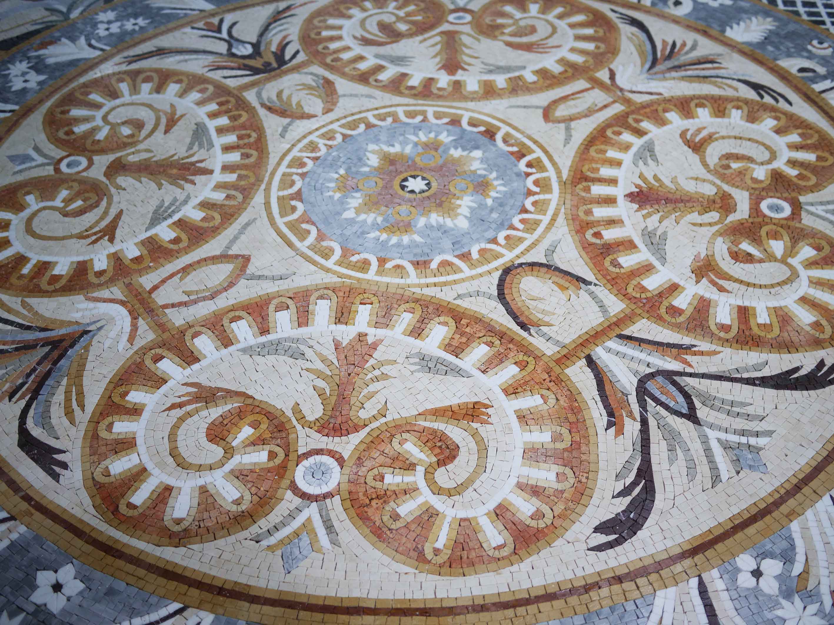 Pattern Swirl - Floral Mosaic Tile Artwork - Mesh Backing - Image 2
