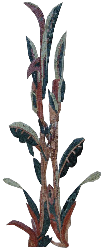 Appealing Plant Life - Marble Mosaic Designs Simple - Mesh Backing