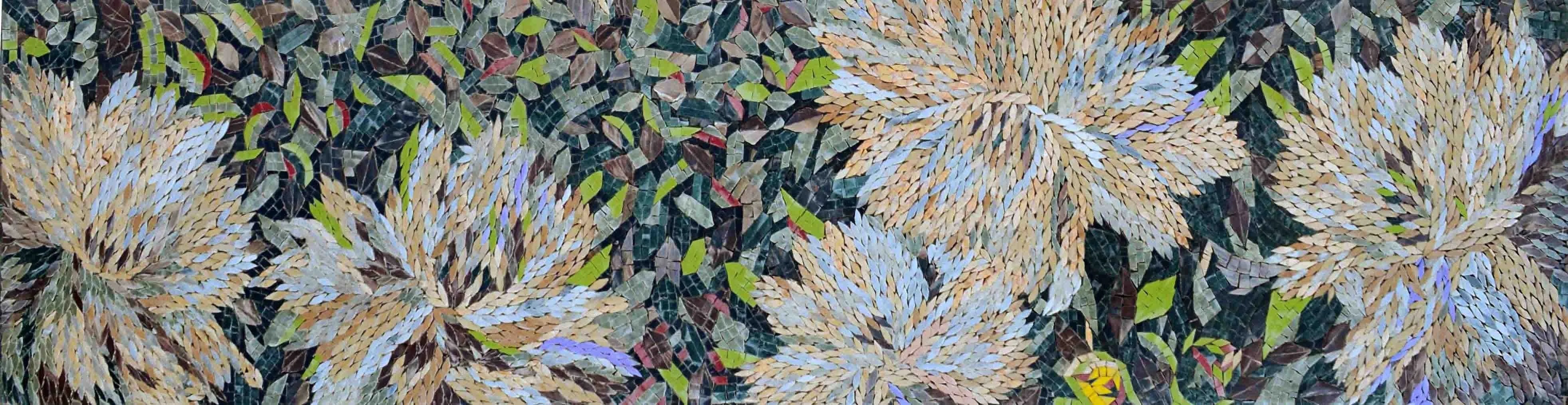 Floral Arrangement - Marble Mosaic Bushes - Mesh Backing