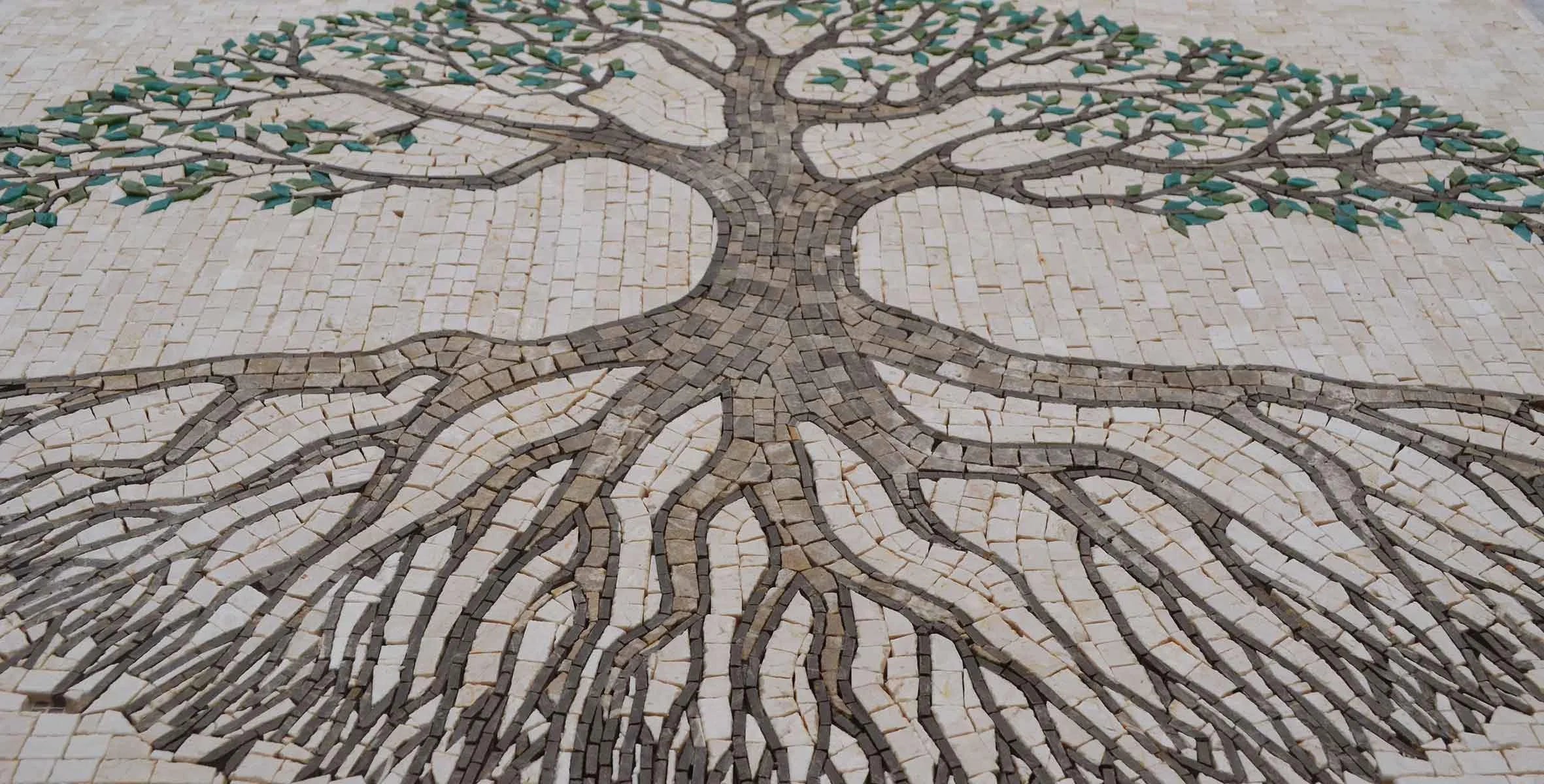 Eternal Tree Life - Marble Mosaic Tile Art - Mesh Backing - Image 3
