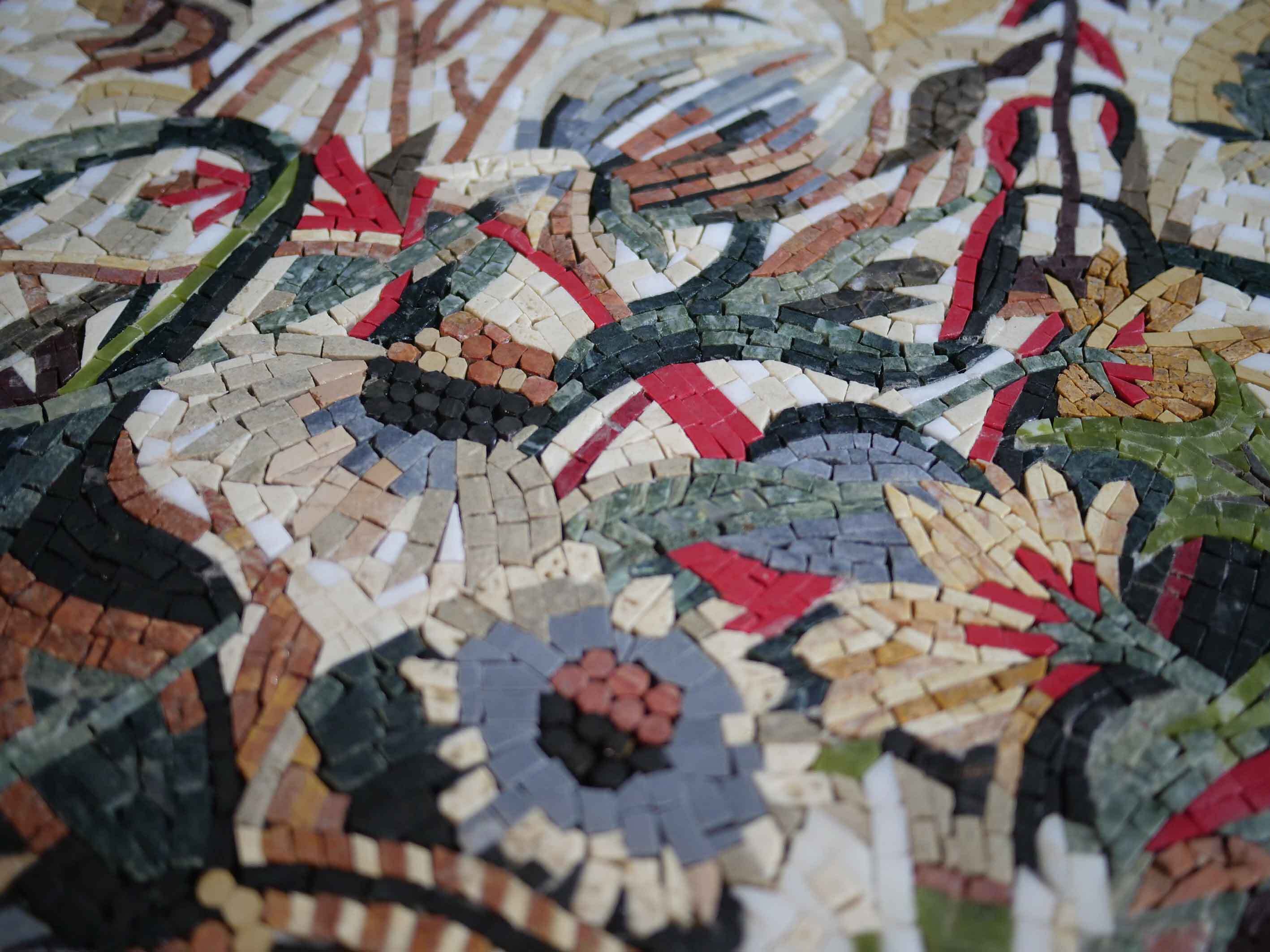 Geometric Garden - Marble Klimt Mosaic Tiles Wall Art - Mesh Backing - Image 2