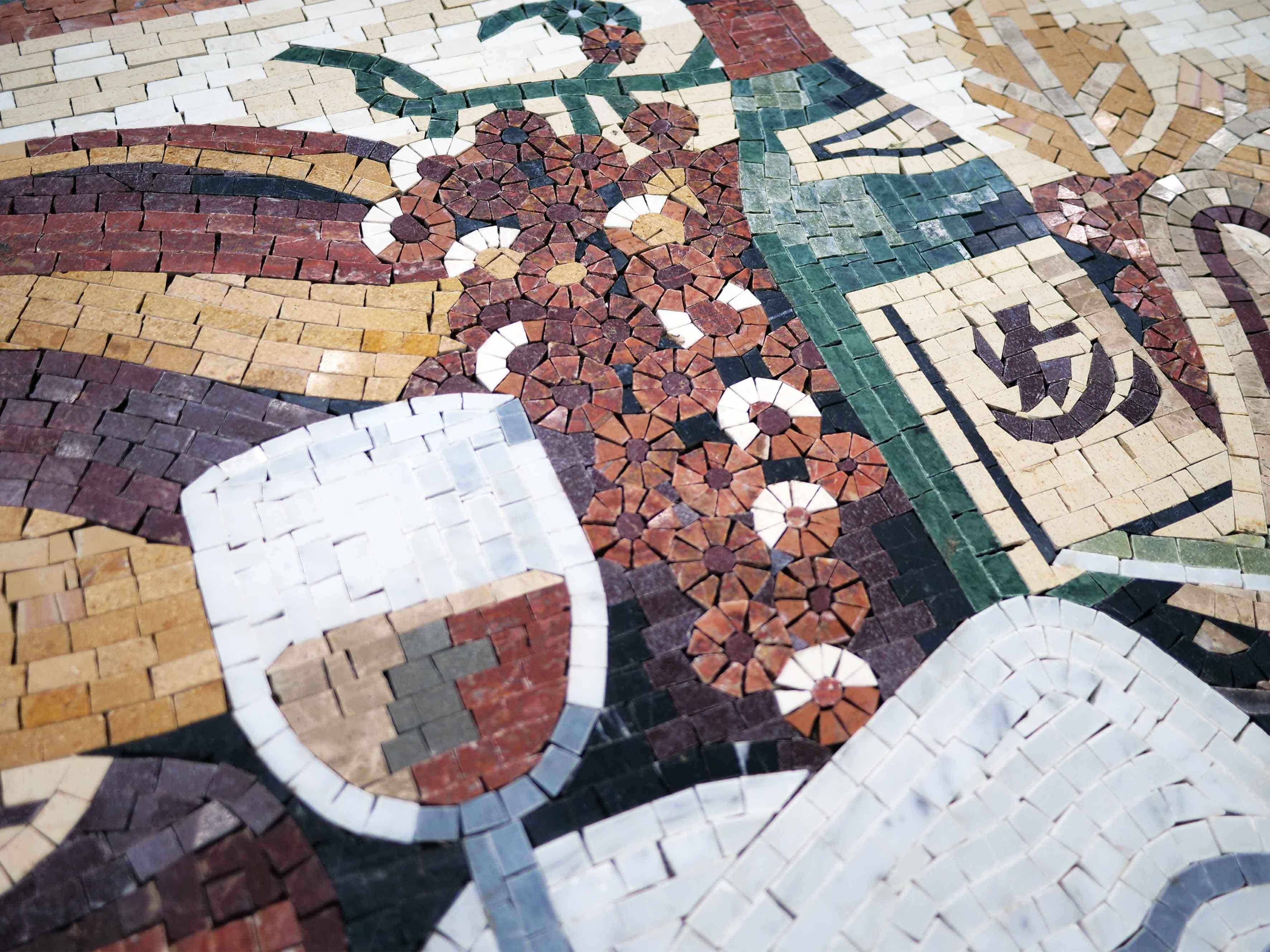 Still Life Food Art - Marble Home Renovation Mosaic - Mesh Backing - Image 2