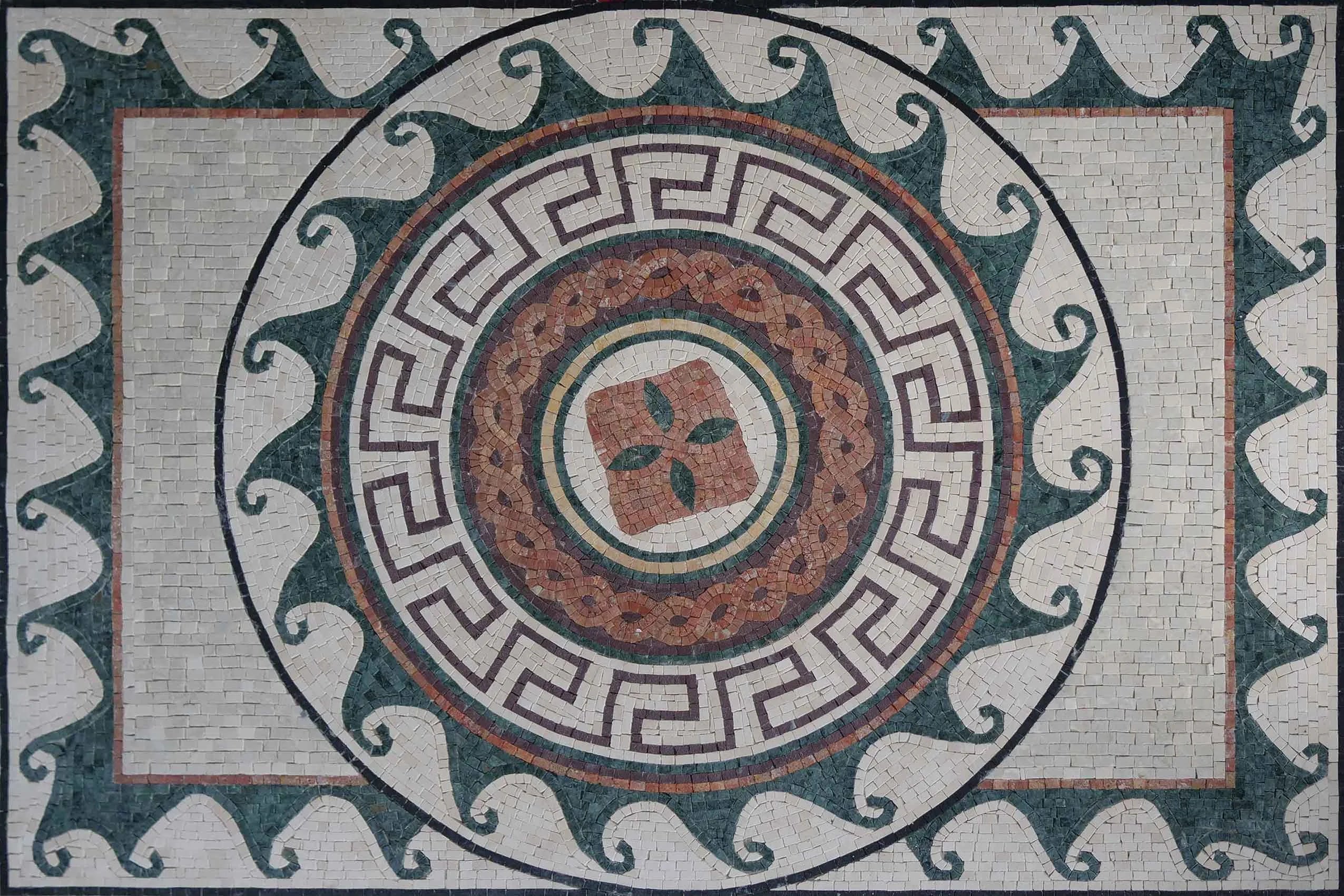 Geometric Pattern - Marble Mosaic Patterns Ancient - Mesh Backing