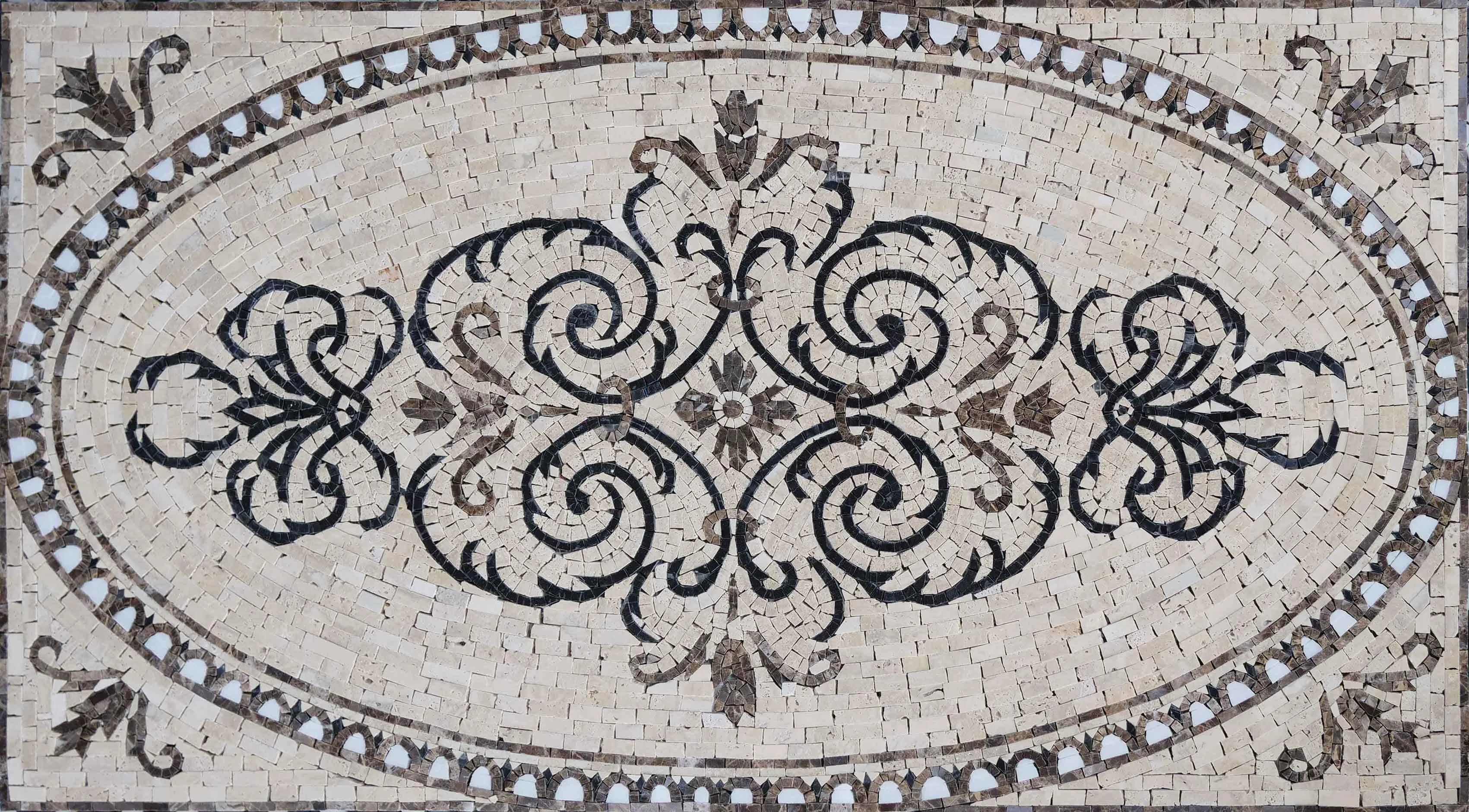 Arabesque Marble Rug-Inspired Mosaic - Image 2