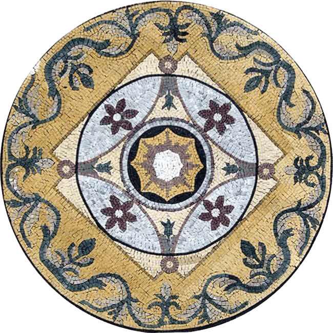 Floral Mosaic Medallion - Huda
