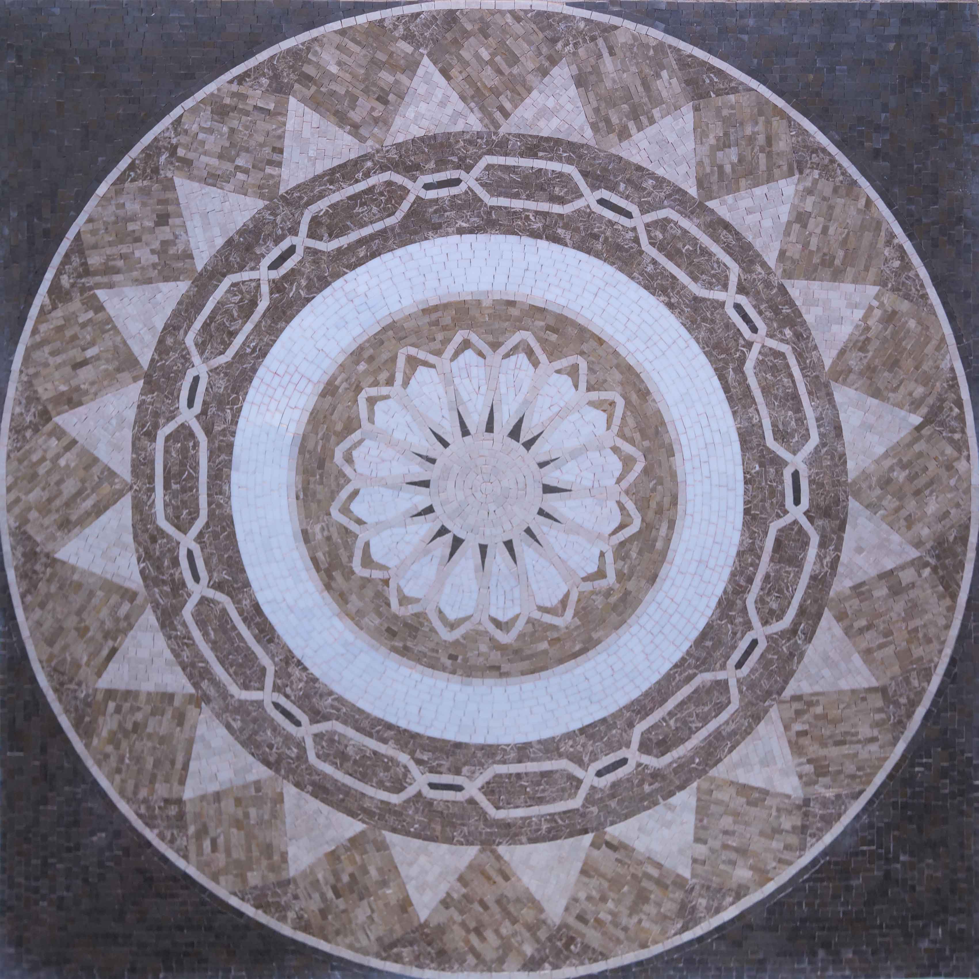 Pattern Starburst - Backsplash Mosaic Tile Designs Artwork - Mesh Backing