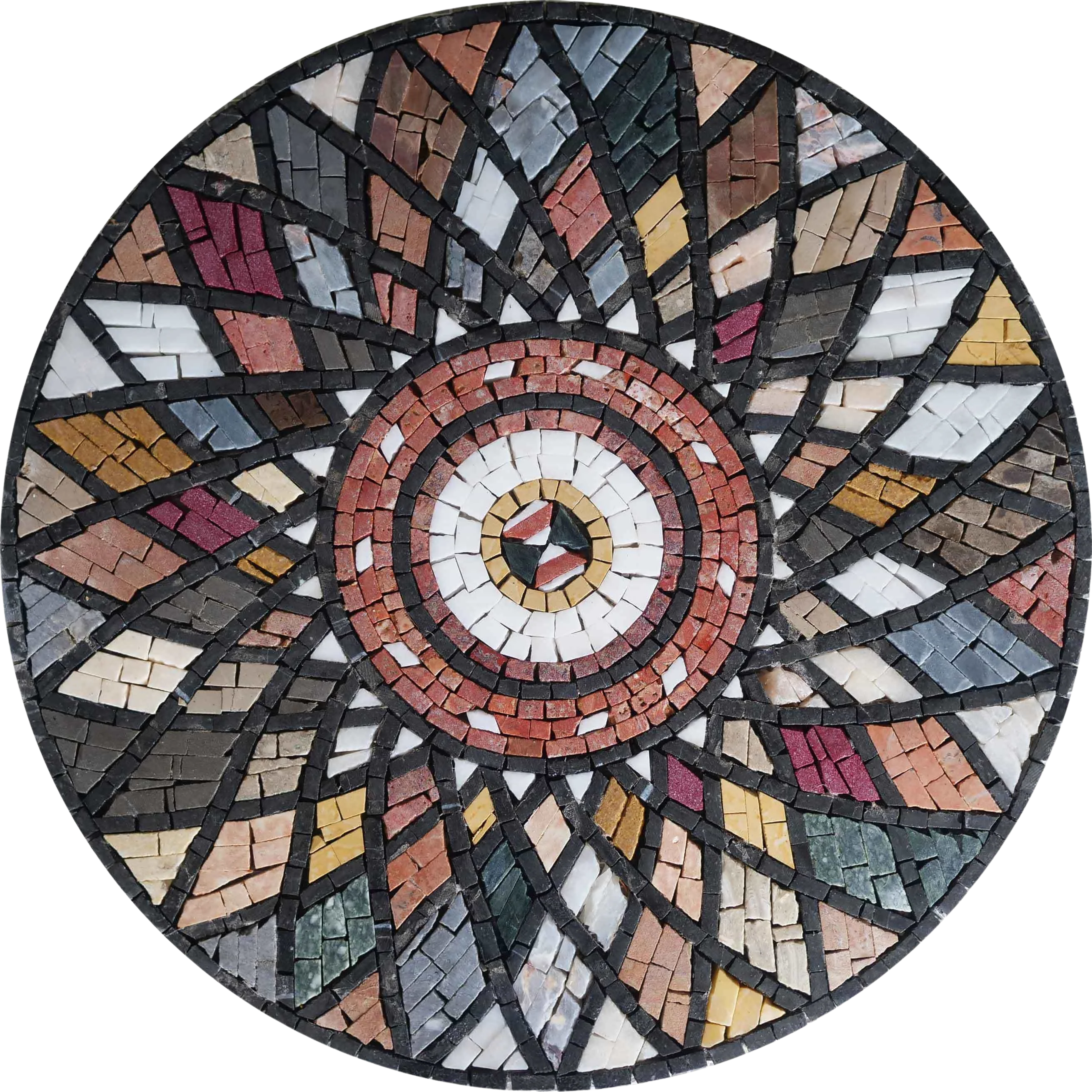 Mosaic Medallion - Multicolor Geometry | Luxury Handcrafted Stone Art