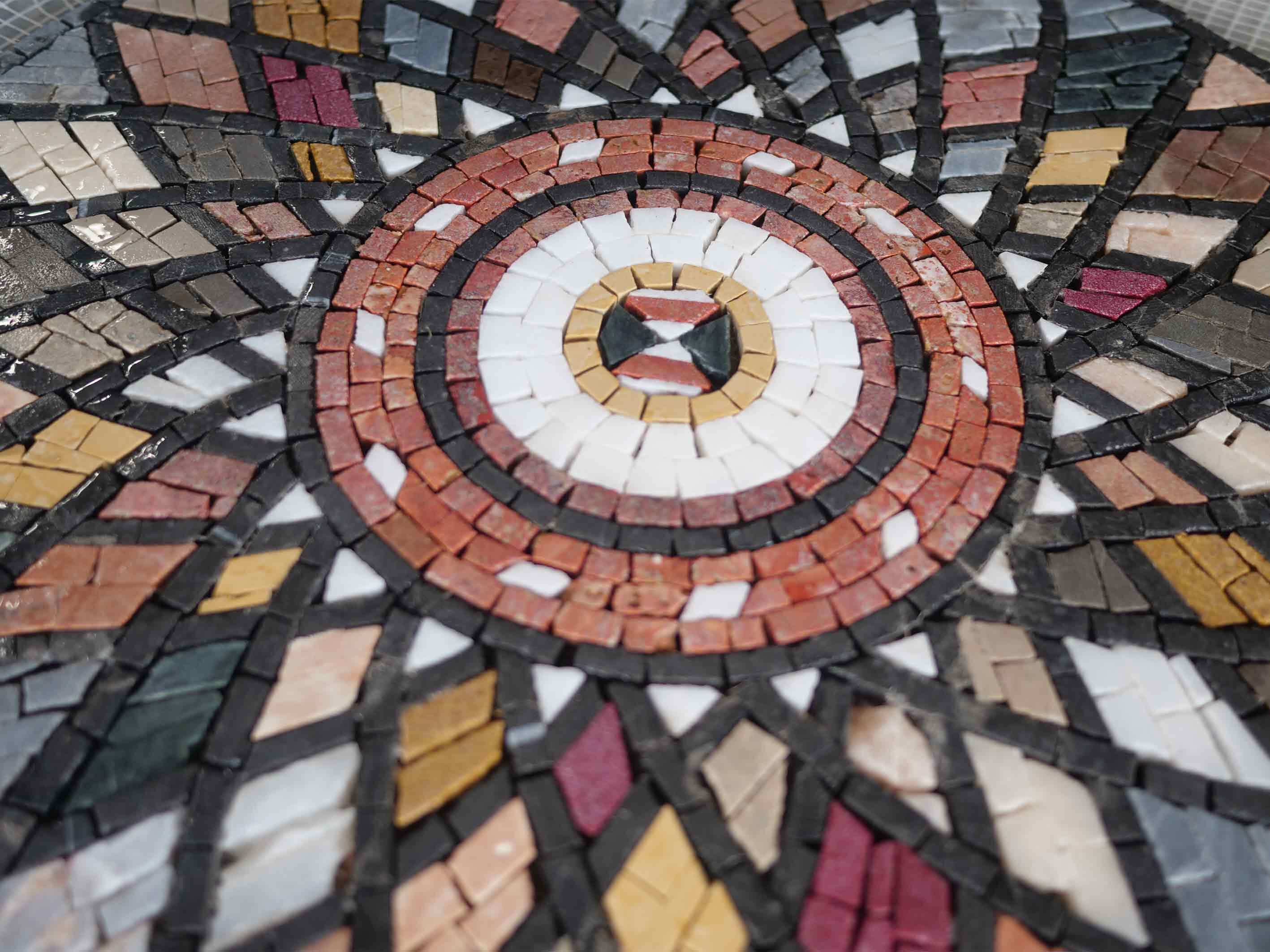 Mosaic Medallion - Multicolor Geometry | Luxury Handcrafted Stone Art - Image 2