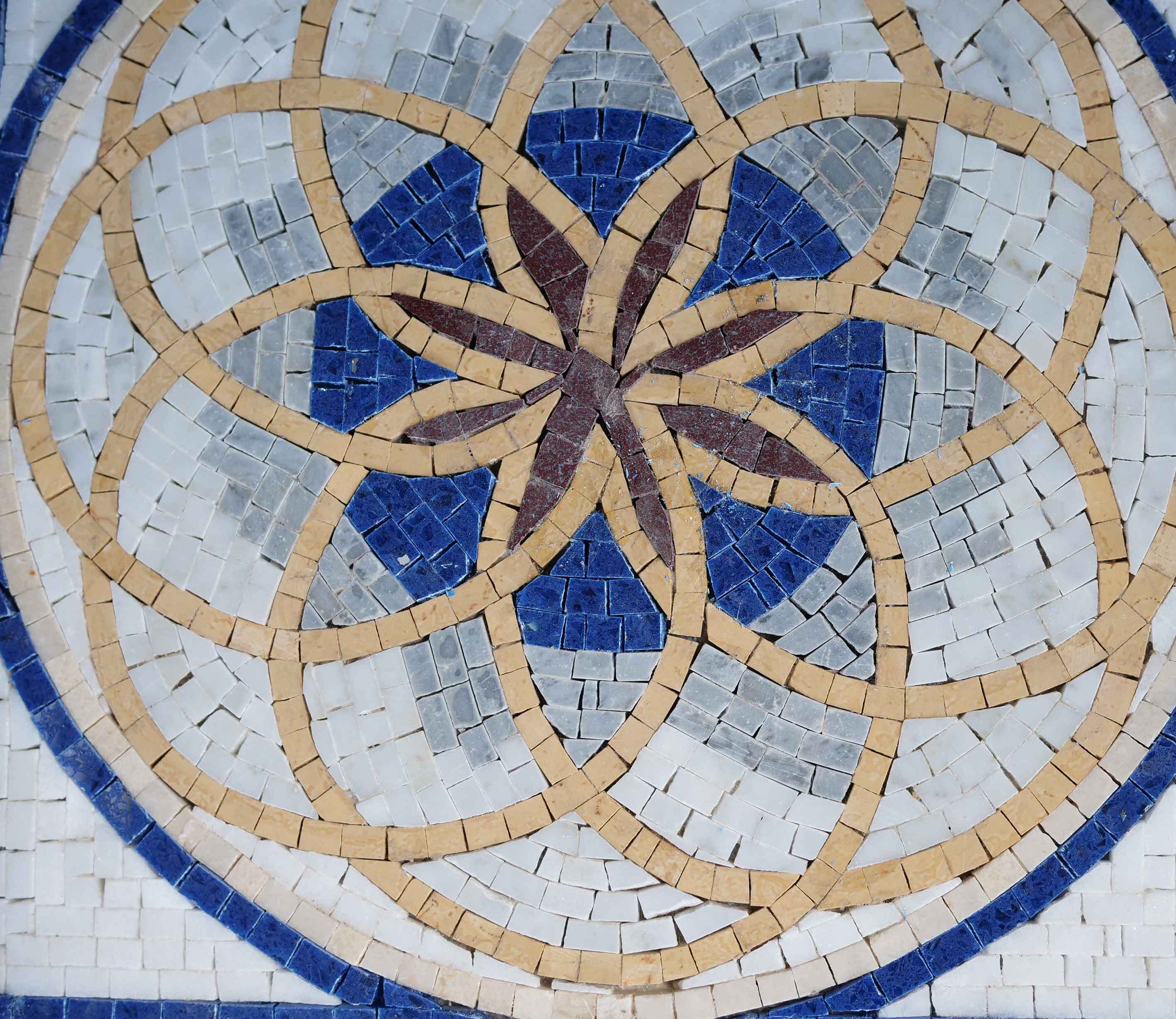 Msaa Geometric Star - Marble Landscape Mosaic Wall Art - Mesh Backing - Image 2