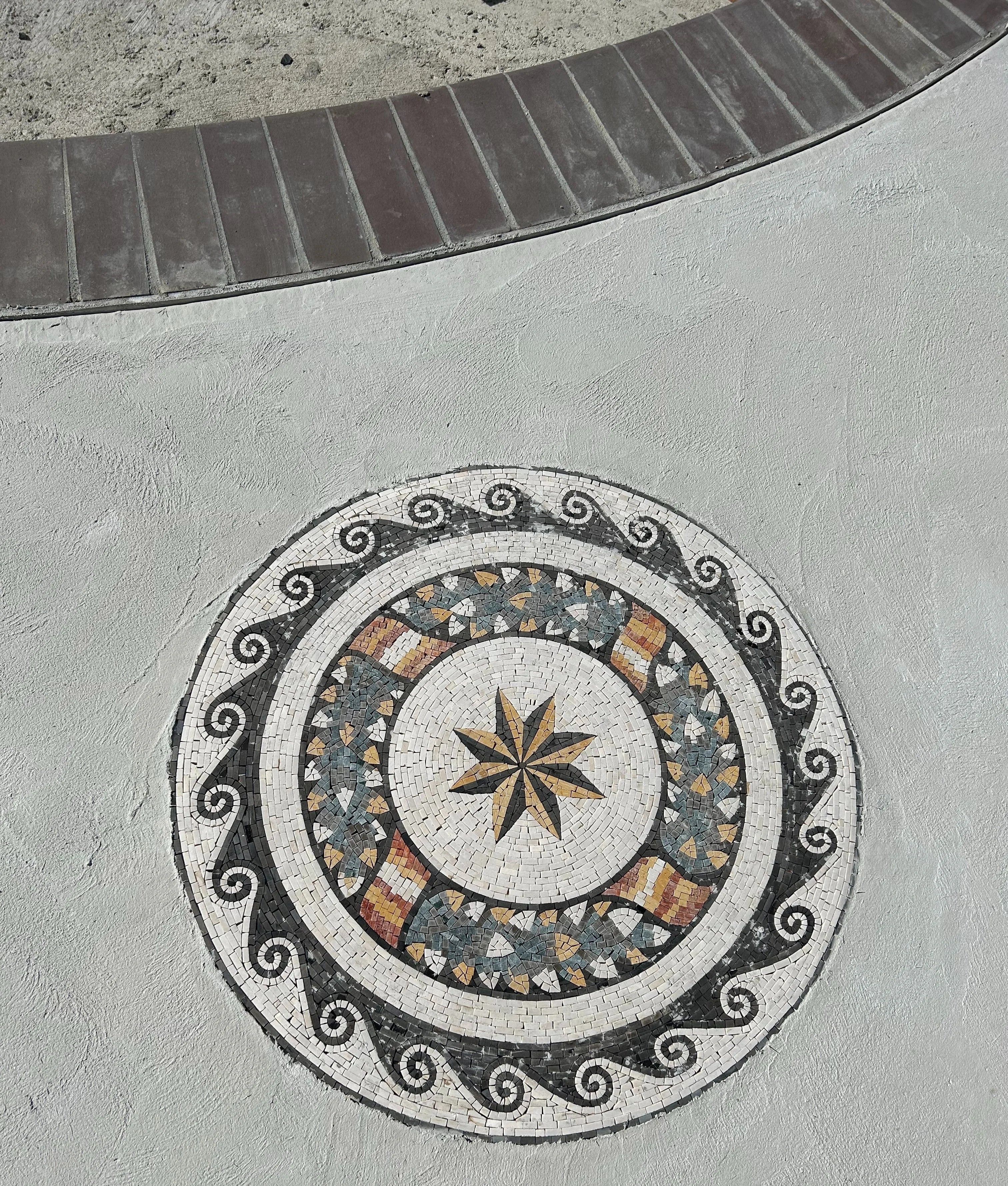 Star Swirl Pattern - Marble Mosaic Nautical Accent - Mesh Backing - Image 2