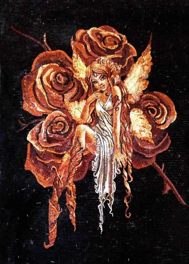 Pattern Floral Design - Our Lady Of Guadalupe Mosaic Fantasy - Mesh Backing