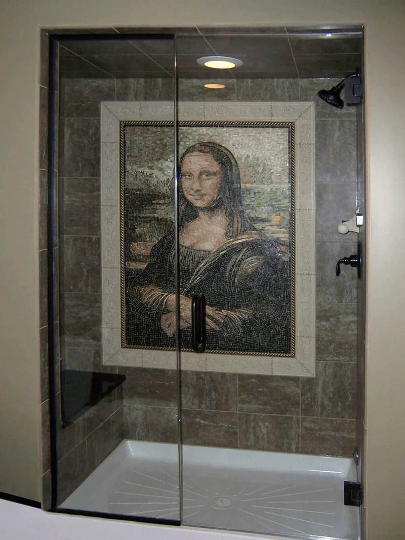 Geometric Reproduction - Marble Mosaic - Mesh Backing - Image 2