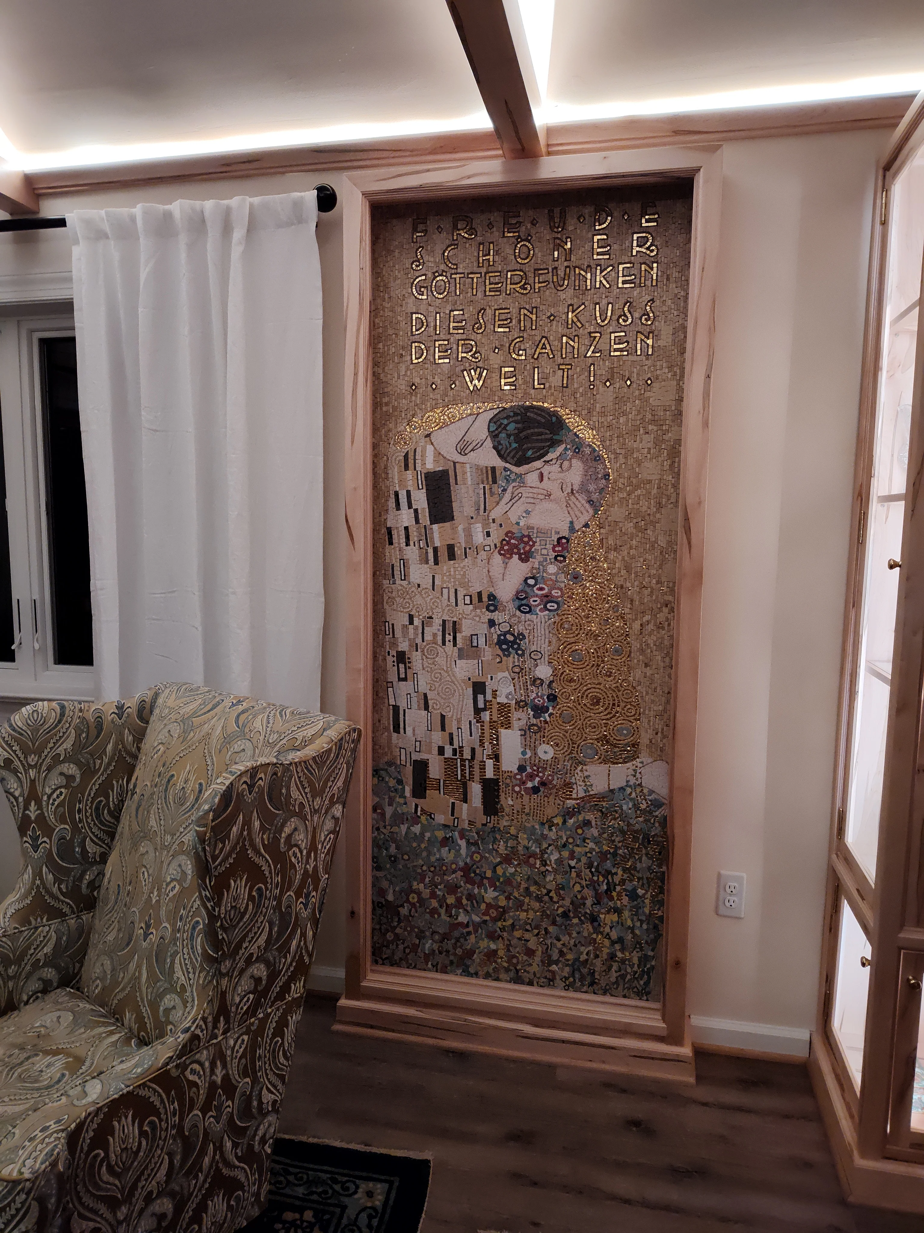 The Kiss Mosaic by Gustav Klimt | Luxury Handcrafted Mosaic Art Reproduction - Image 4