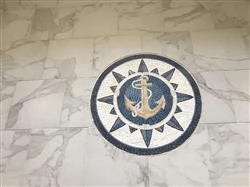 Voyager Anchor - Marble Mosaic The Medallion Luxury Handcrafted Stone Art - Mesh Backing - Image 3