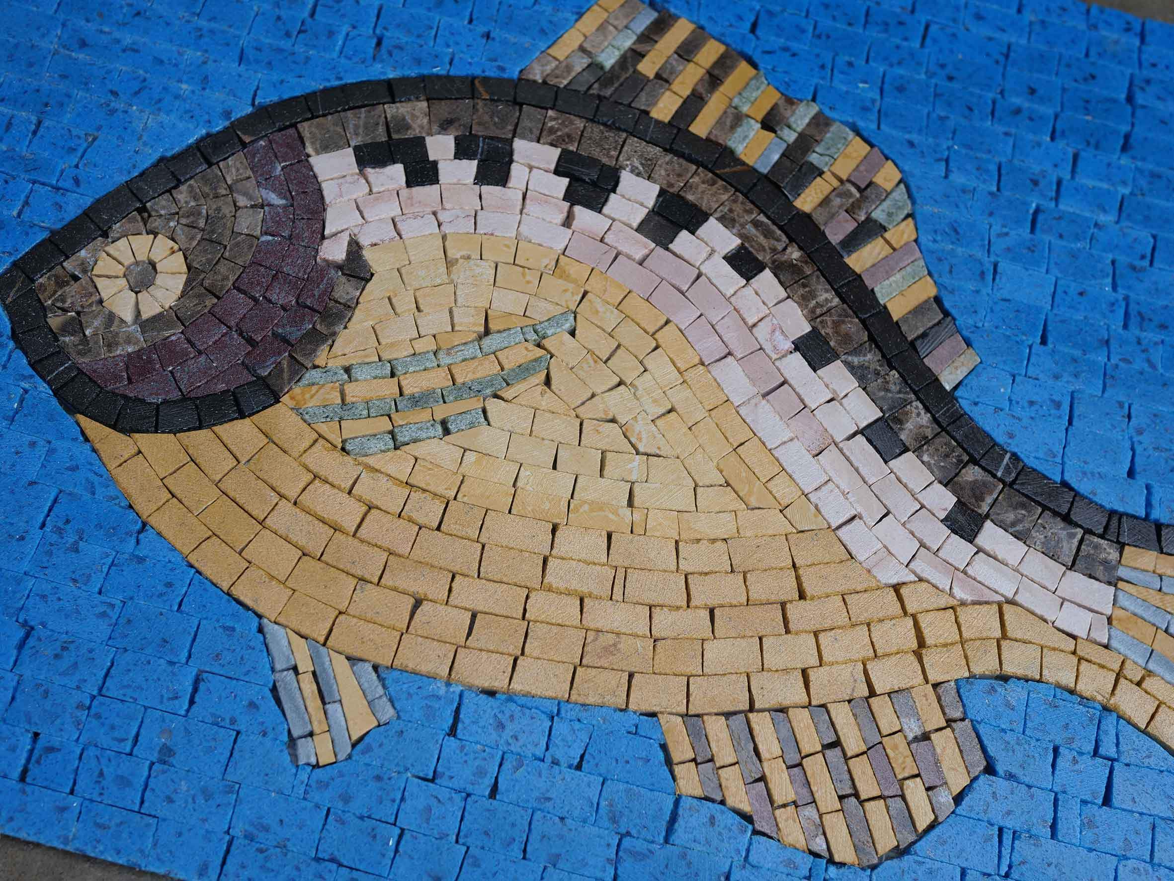 Bluegill In Blue - Fish Mosaic Art - Image 2