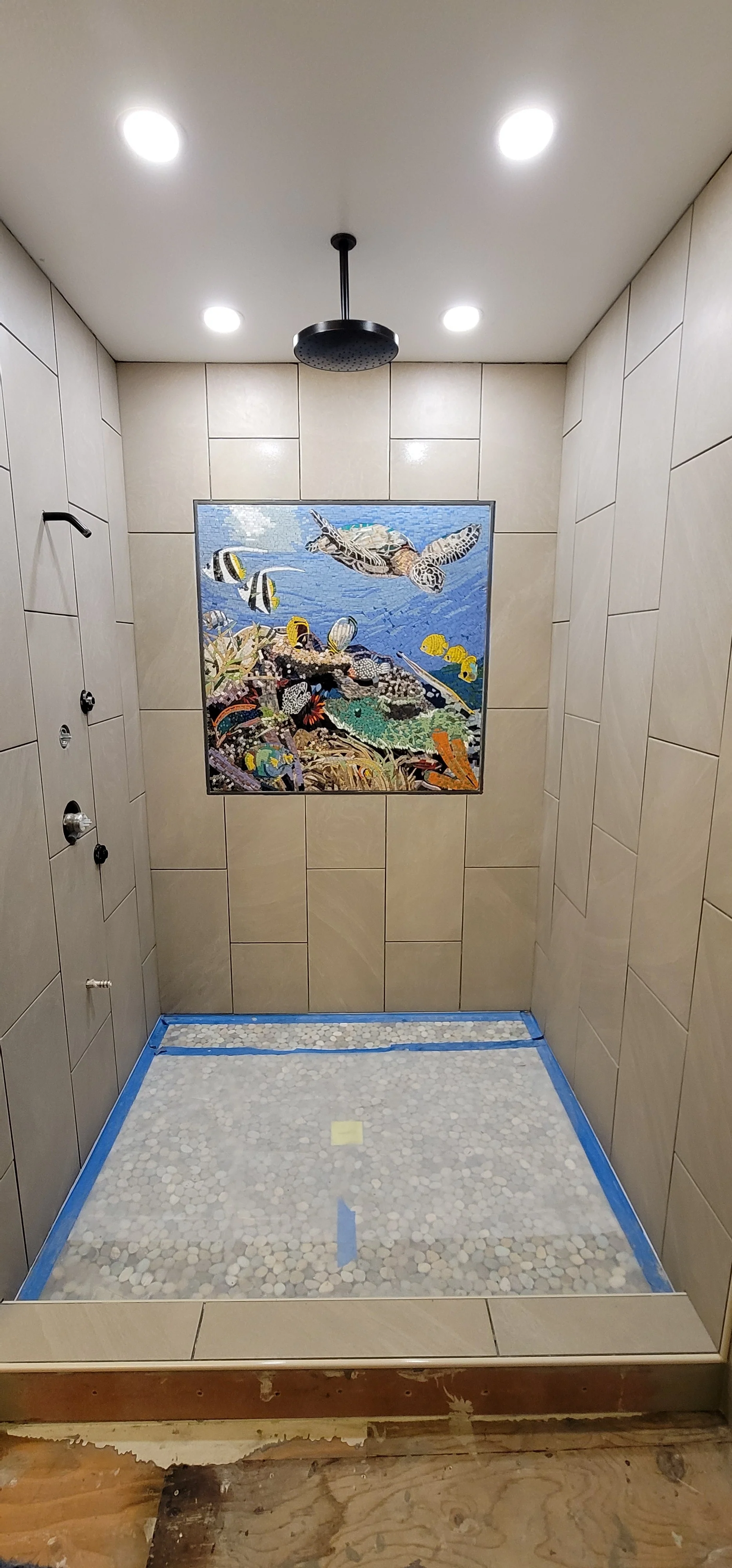 Enriched Reef Scene - Marble Mosaic Coastal Beach - Mesh Backing - Image 5