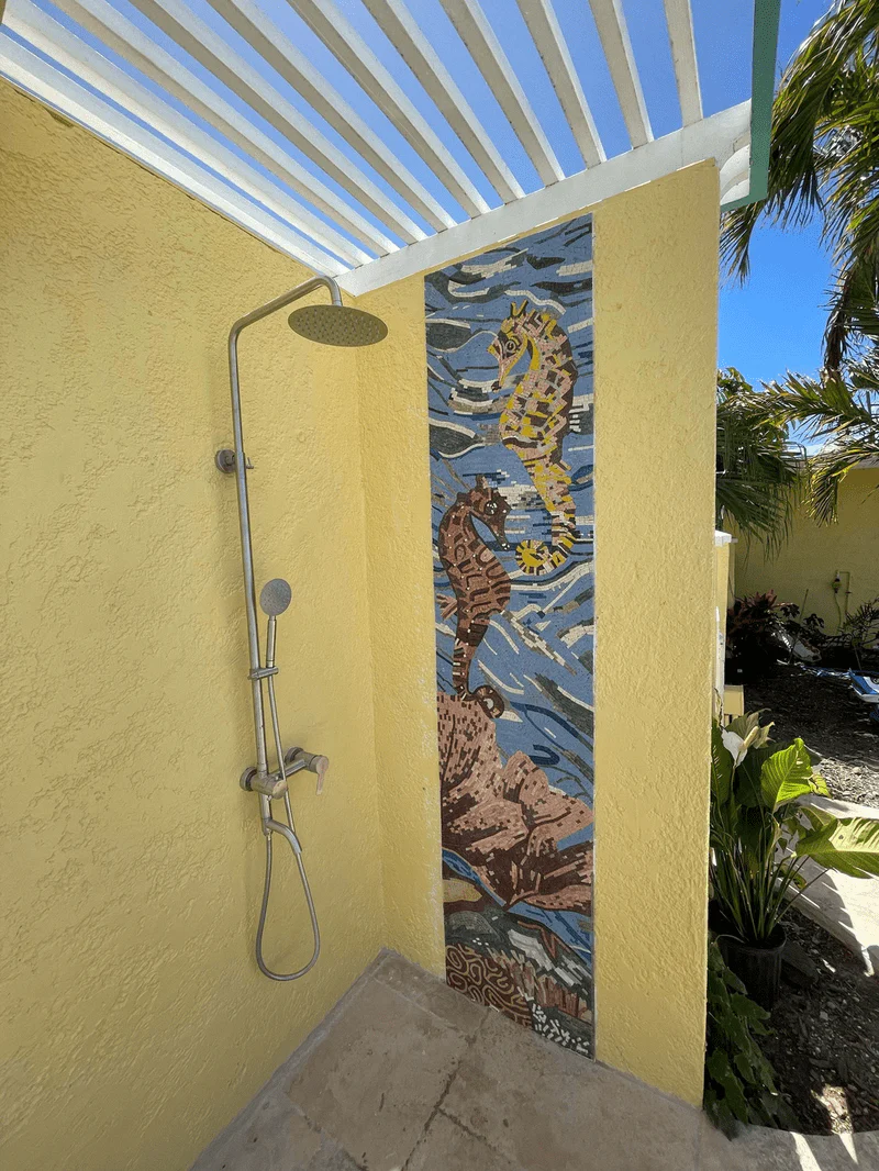 Seahorses Nautical Mosaic Scenery Art - Image 2