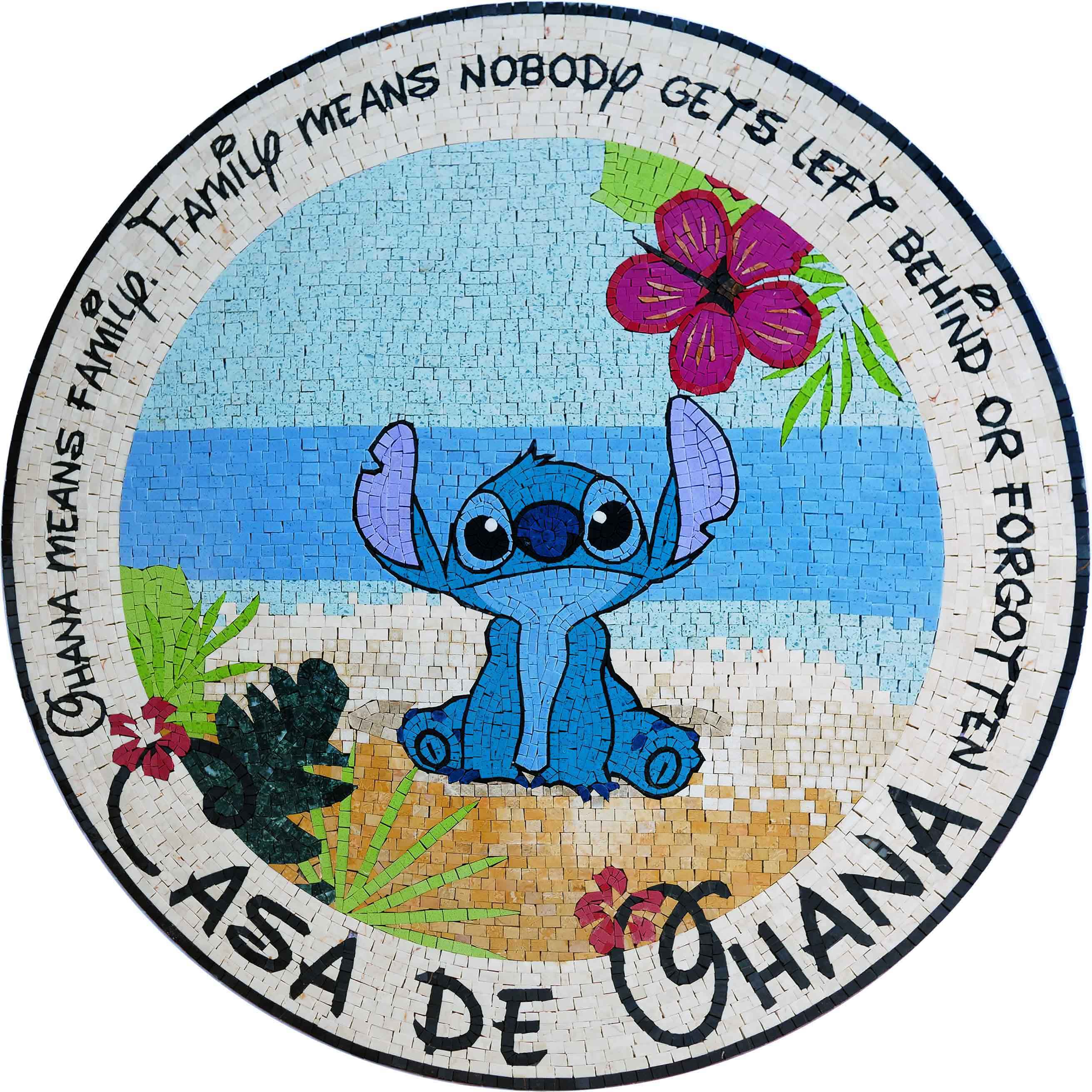 Ohana Family Scene - Mosaic Tree Celebration - Mesh Backing