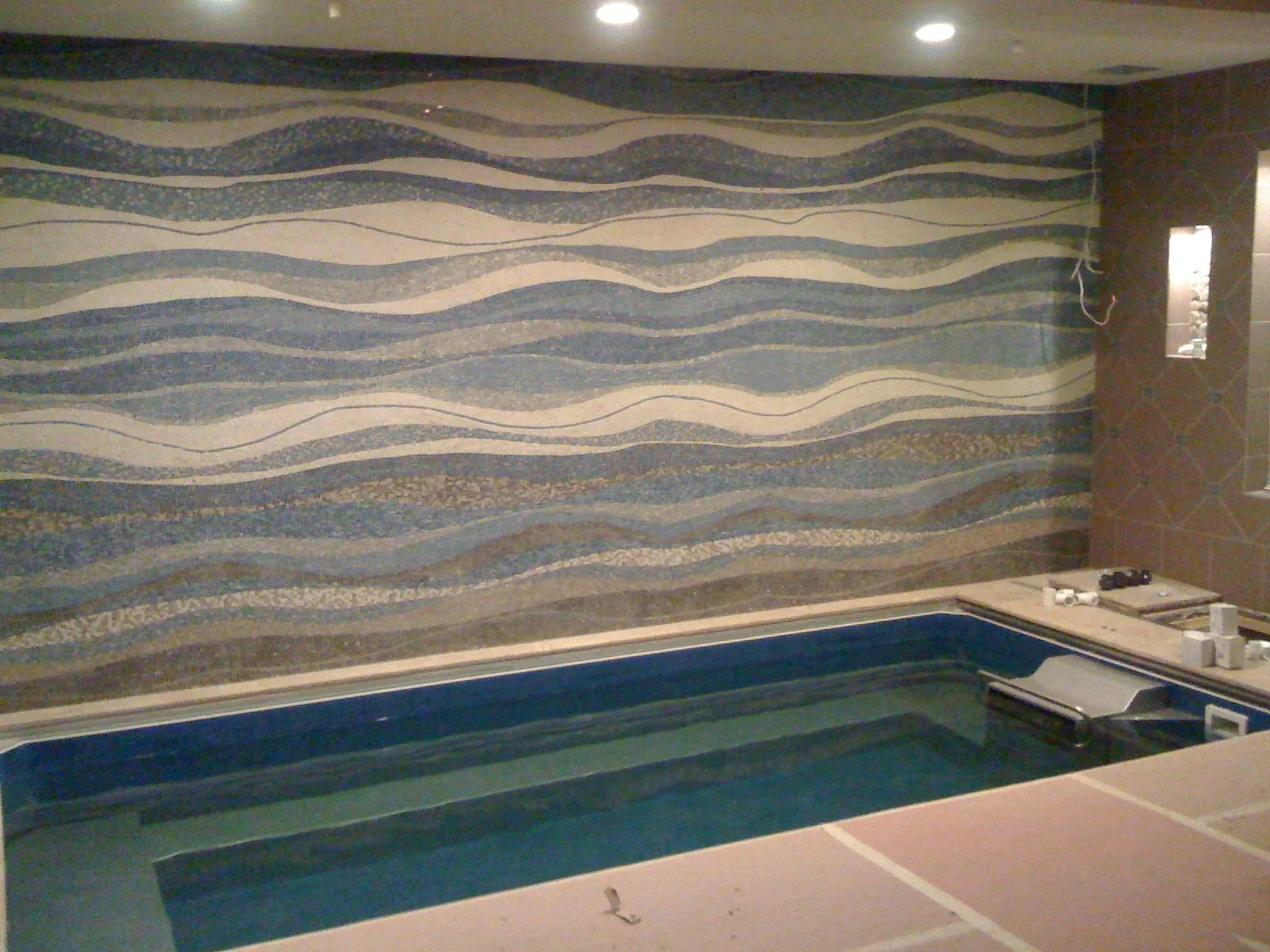 Enchanting Ocean Waves - Marble Mosaic Patterns - Mesh Backing - Image 2