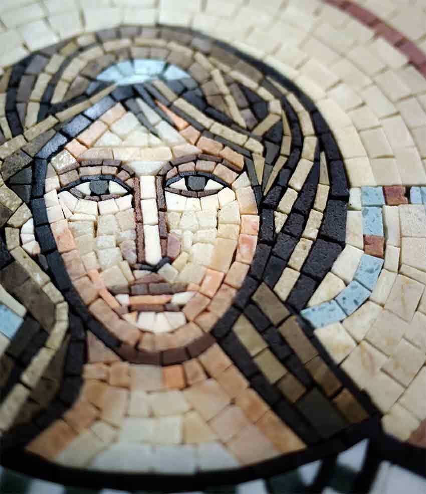 Archangel Michael Art - Wall Decor Mosaic - Mesh Backing - Image 2