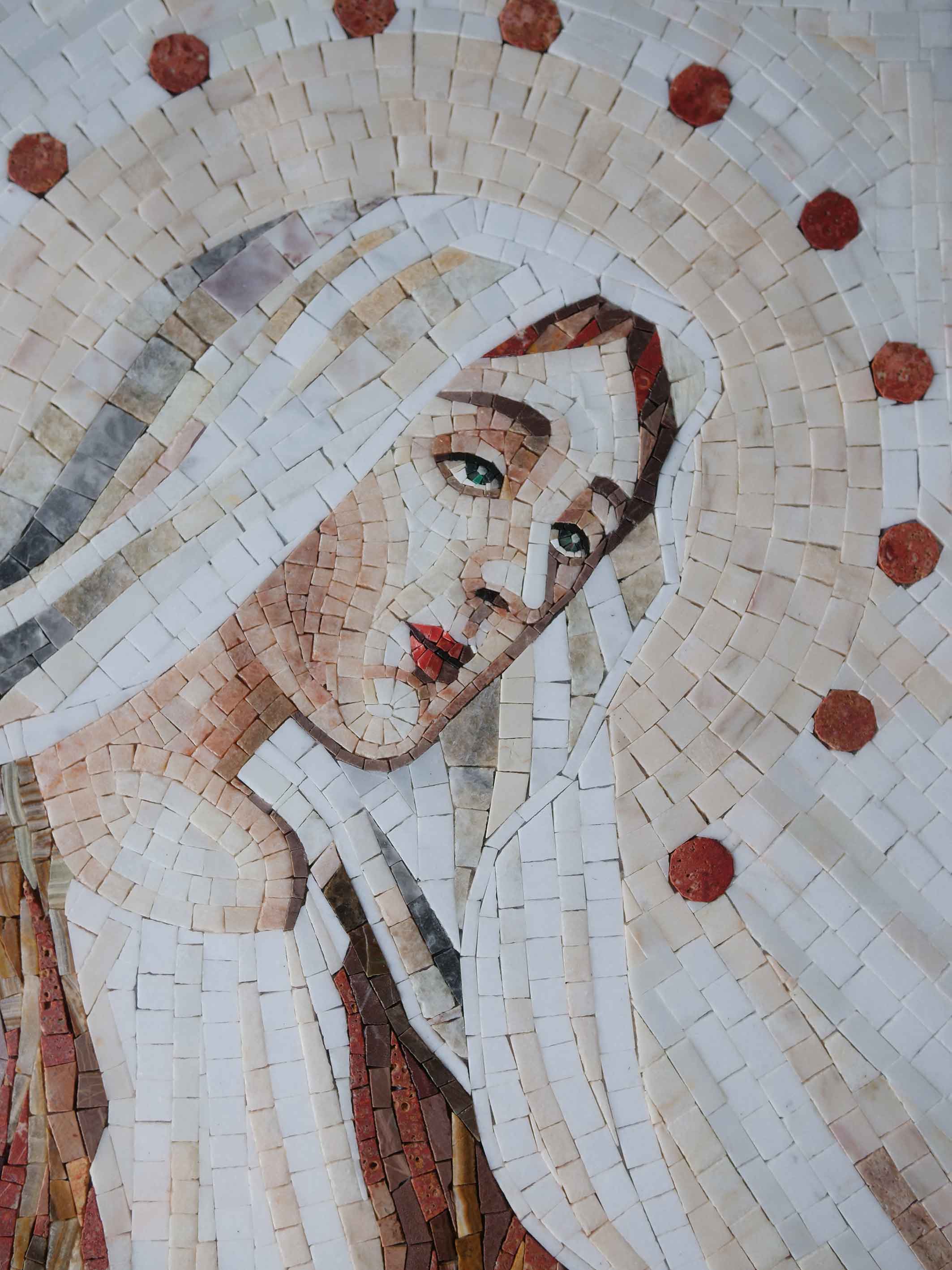 Divine Mother Mary Icon - Home Improvement Mosaic - Mesh Backing - Image 3