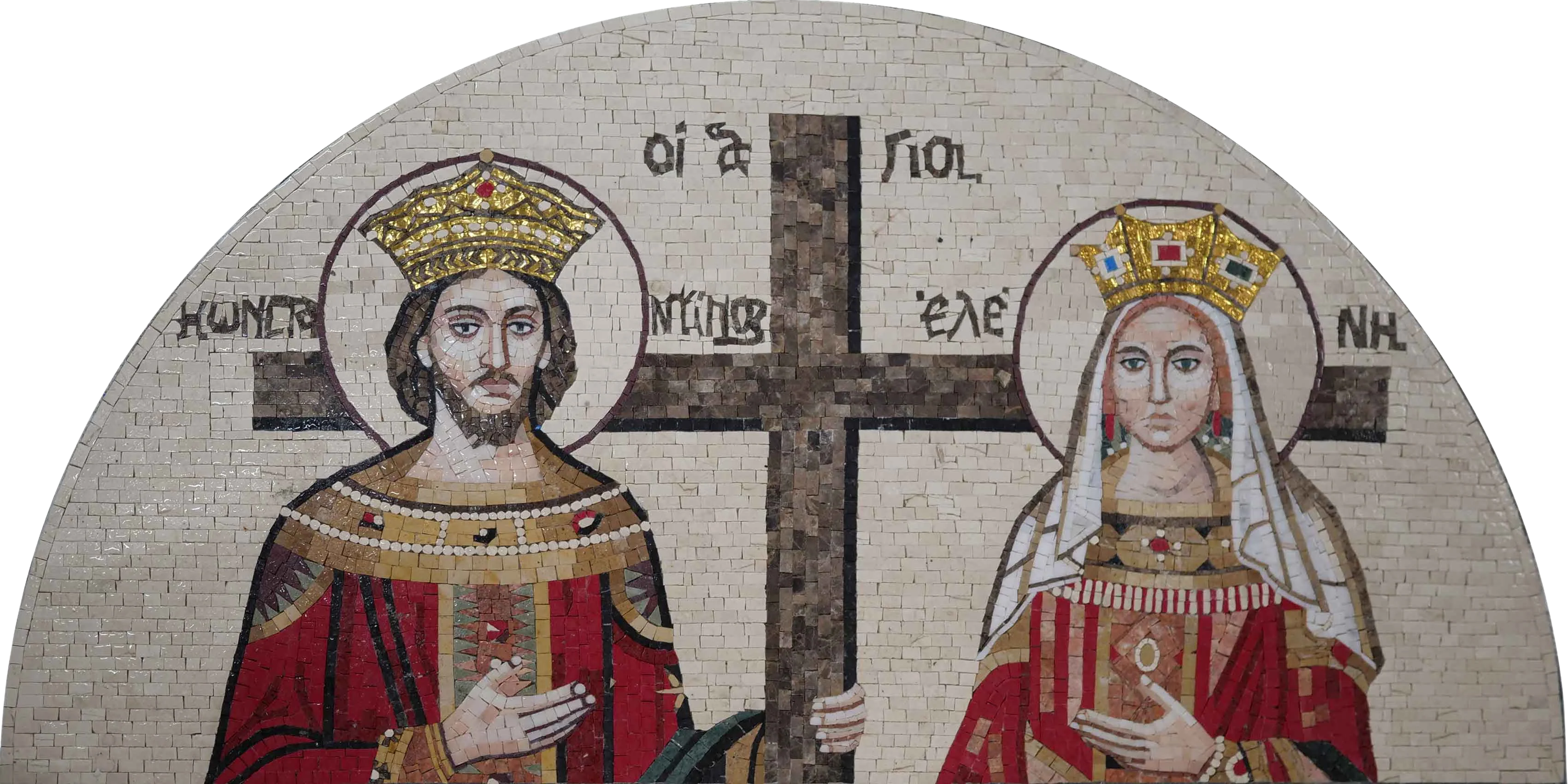 Constantine And Helena - Glass Tile Patterns Mosaic Art - Mesh Backing