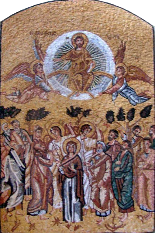 Religious Figures - Marble Mosaic Mural Art Design - Mesh Backing