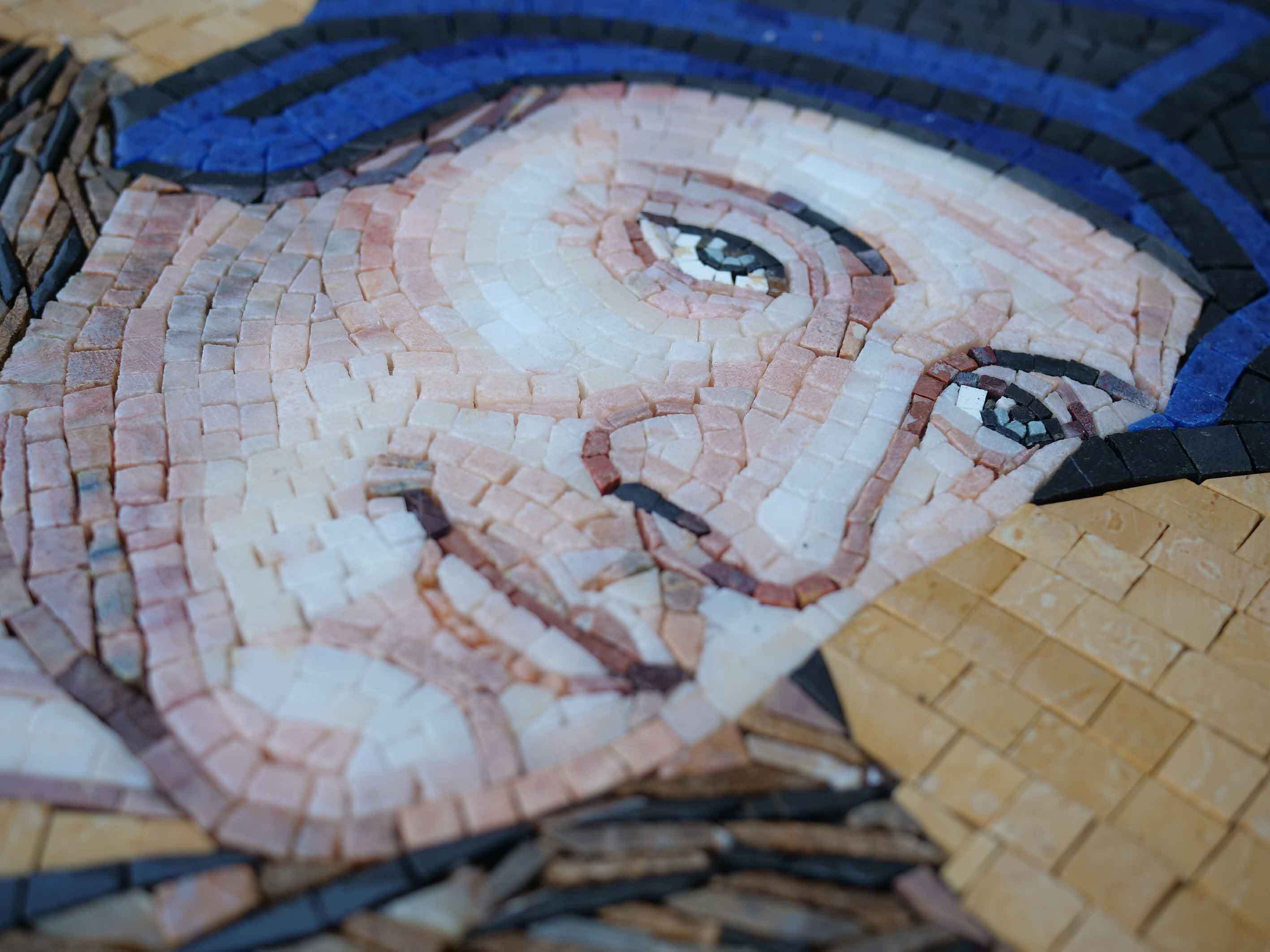Portrait Man - Dragonfly Mosaic - Mesh Backing - Image 2