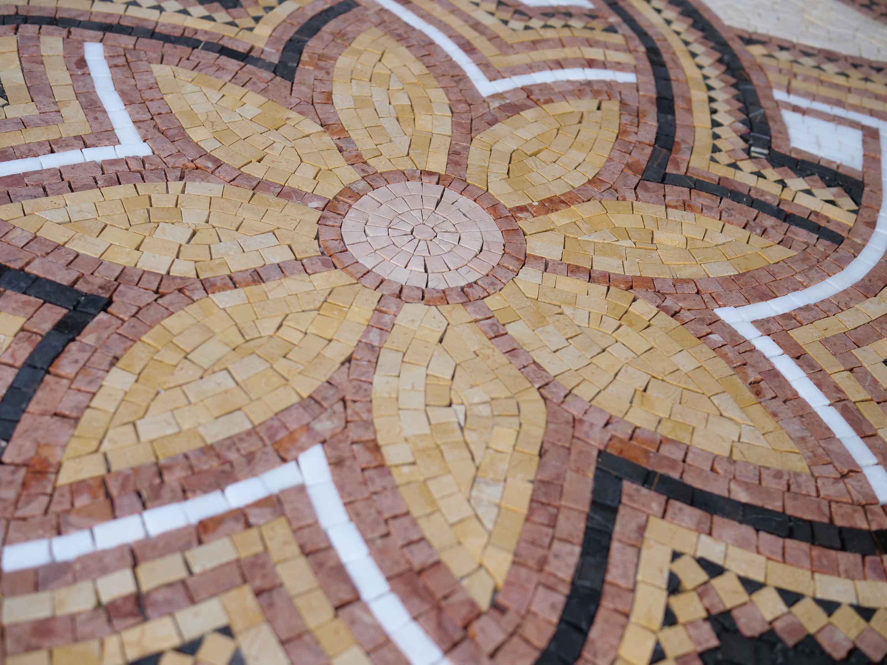 Starburst Geometric Pattern - Mosaic Design Style - Mesh Backing - Image 2