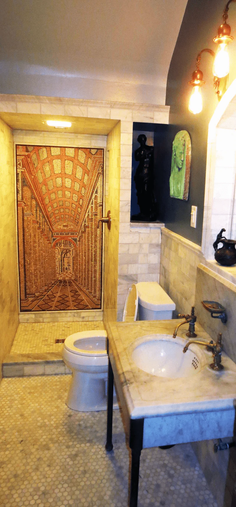 Marble Mosaic Mural Wall in 3D - Image 2