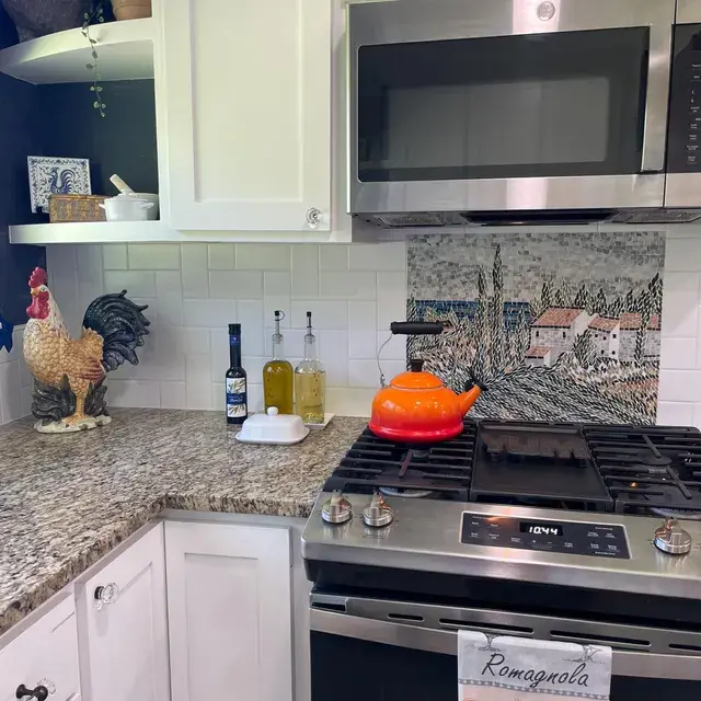 Ancient Tuscan Mosaic Kitchen Backsplash | Luxury Handcrafted Elegance - Image 3