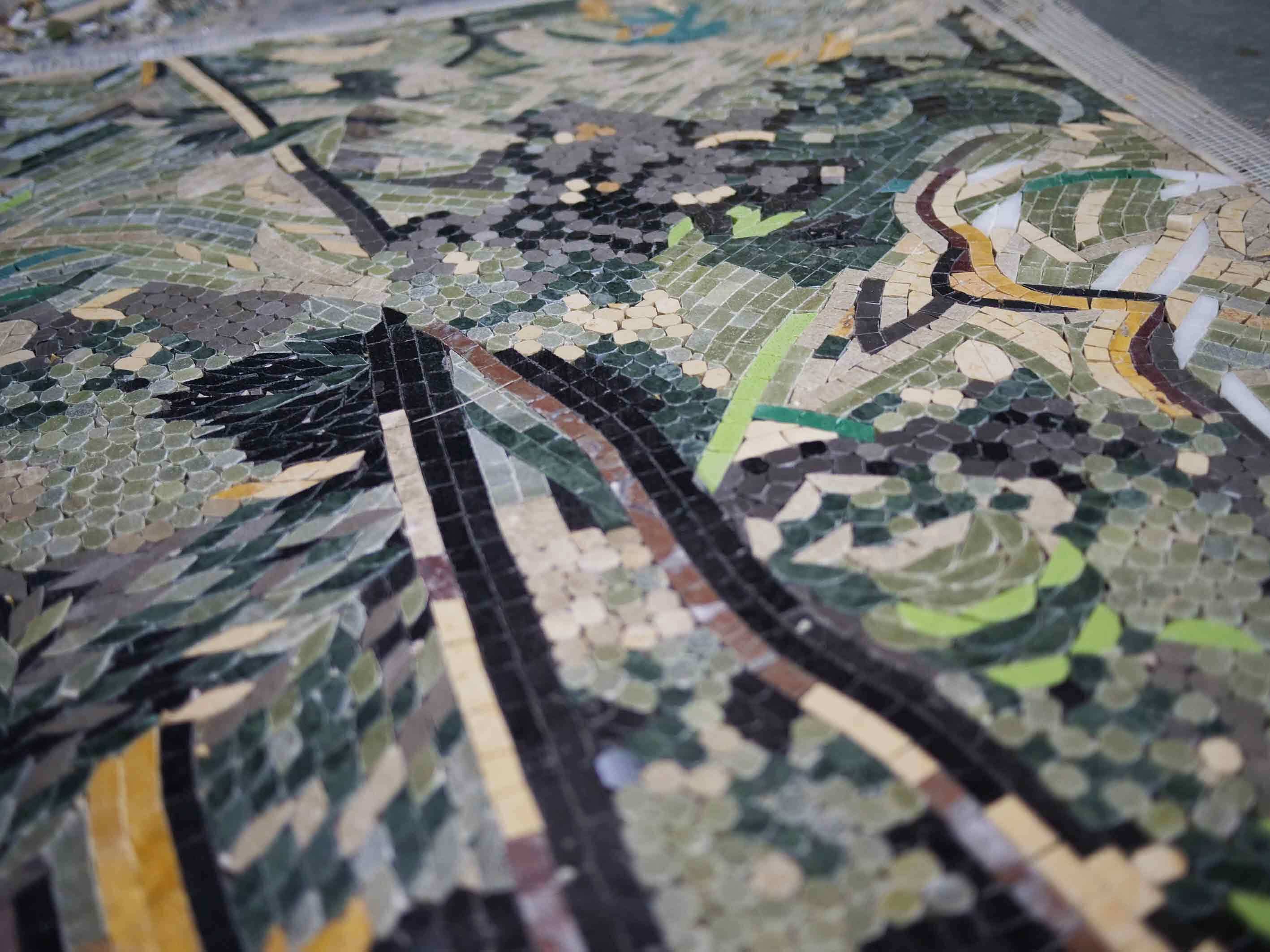 Village Scenery - Mosaic Tile Designs Art Luxury Handcrafted Natural Stone Decor - Mesh Backing - Image 3