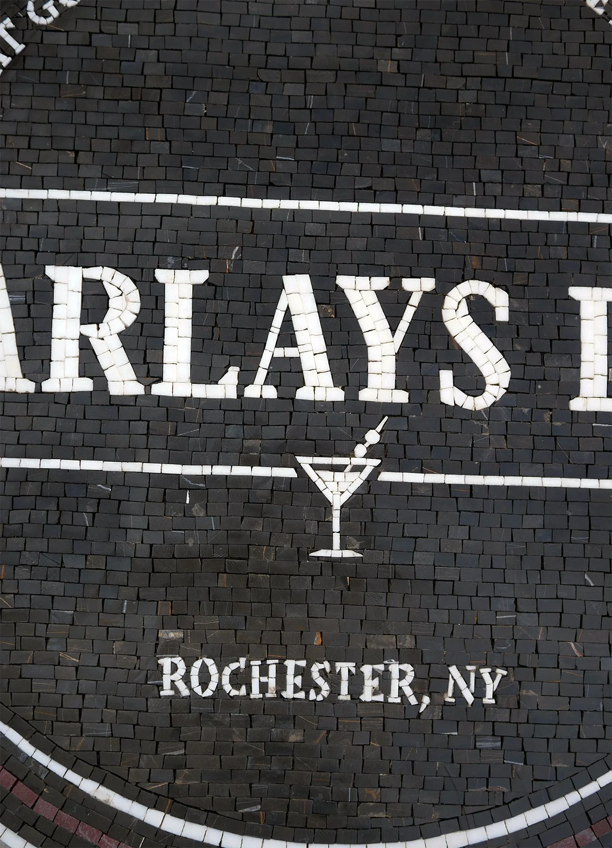 Parlays Inn Sign - Glass Tile Art Mosaic Custom - Mesh Backing - Image 2