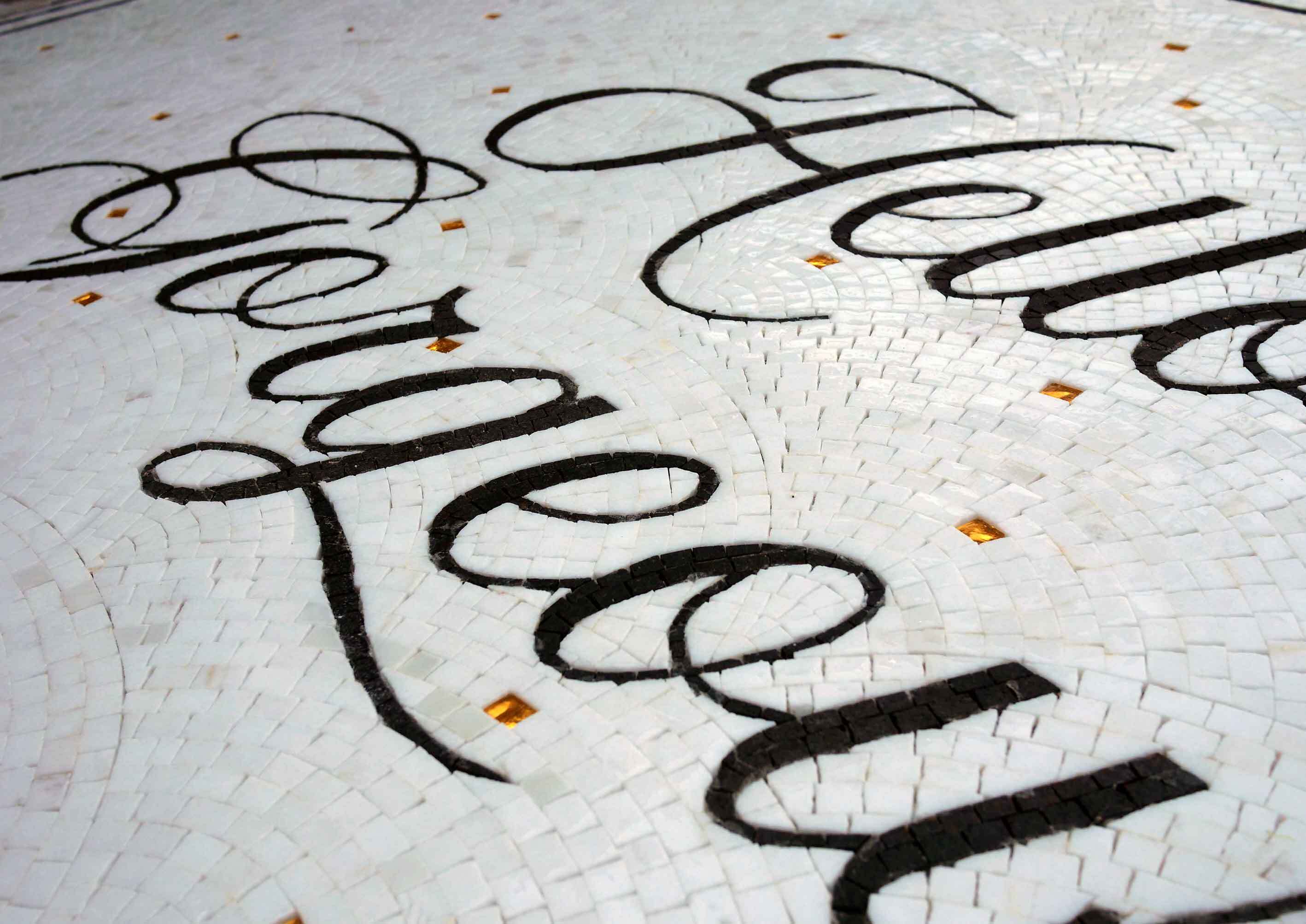 Hello Gorgeous Sign - Sunset Mosaic - Mesh Backing - Image 2