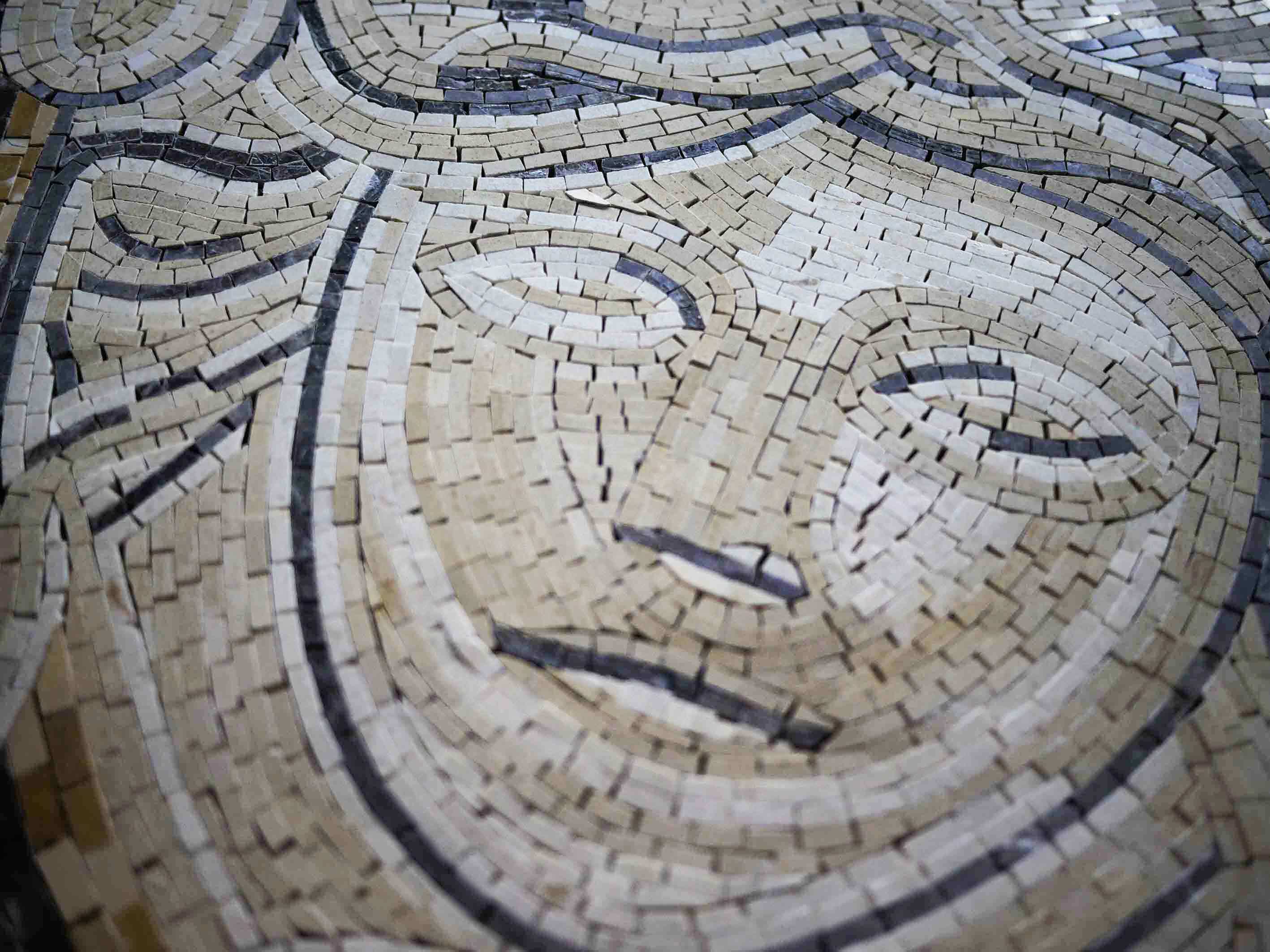 Geometric Medusa Head - Bird Mosaic Art Versace - Mesh Backing - Image 2